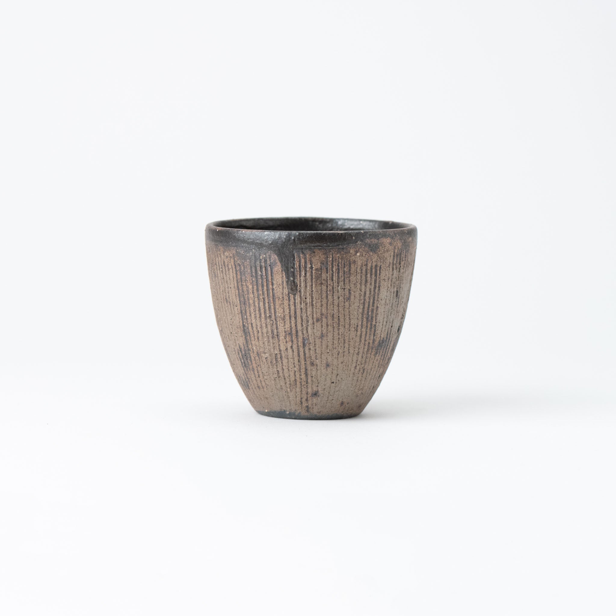 Handcrafted Shigaraki Ware Iron Rust Yunomi Teacup