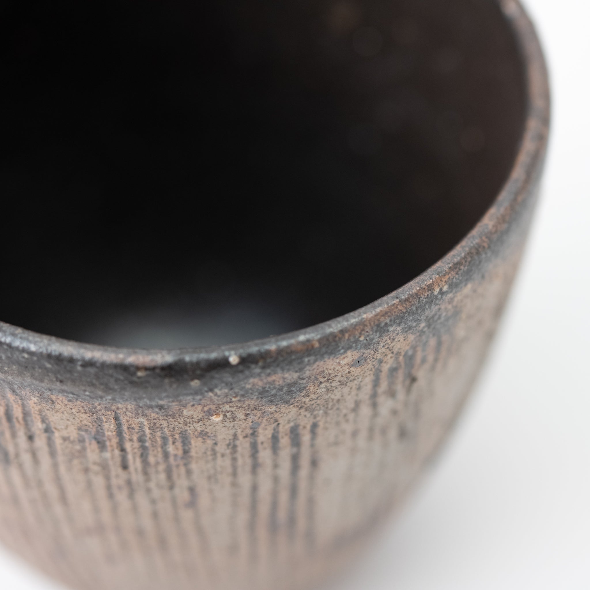 Handcrafted Shigaraki Ware Iron Rust Yunomi Teacup