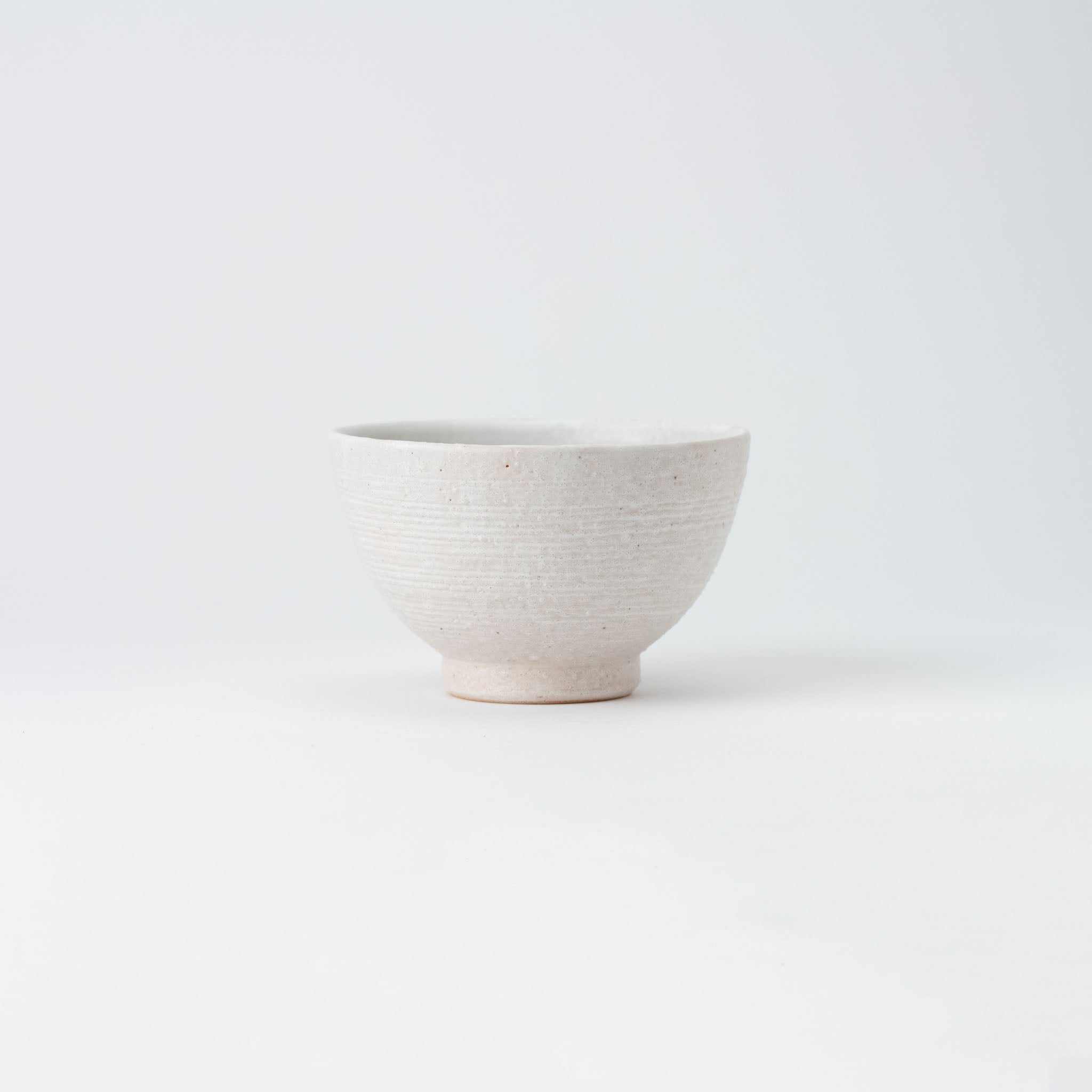 White Combed Rice Bowl