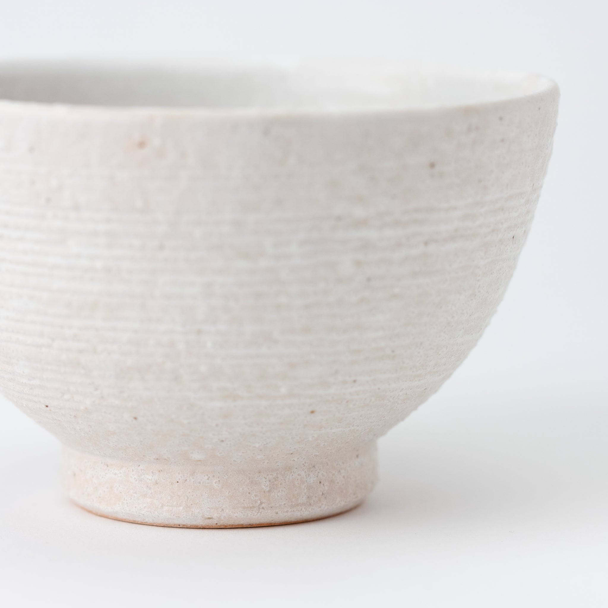 White Combed Rice Bowl