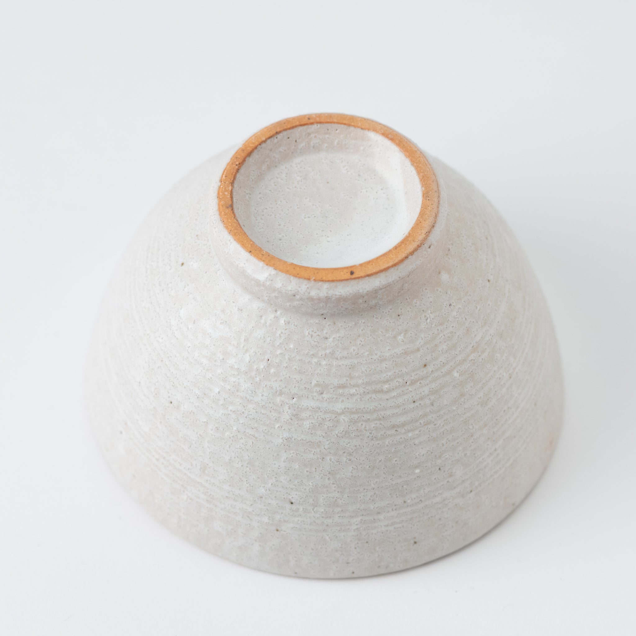 White Combed Rice Bowl