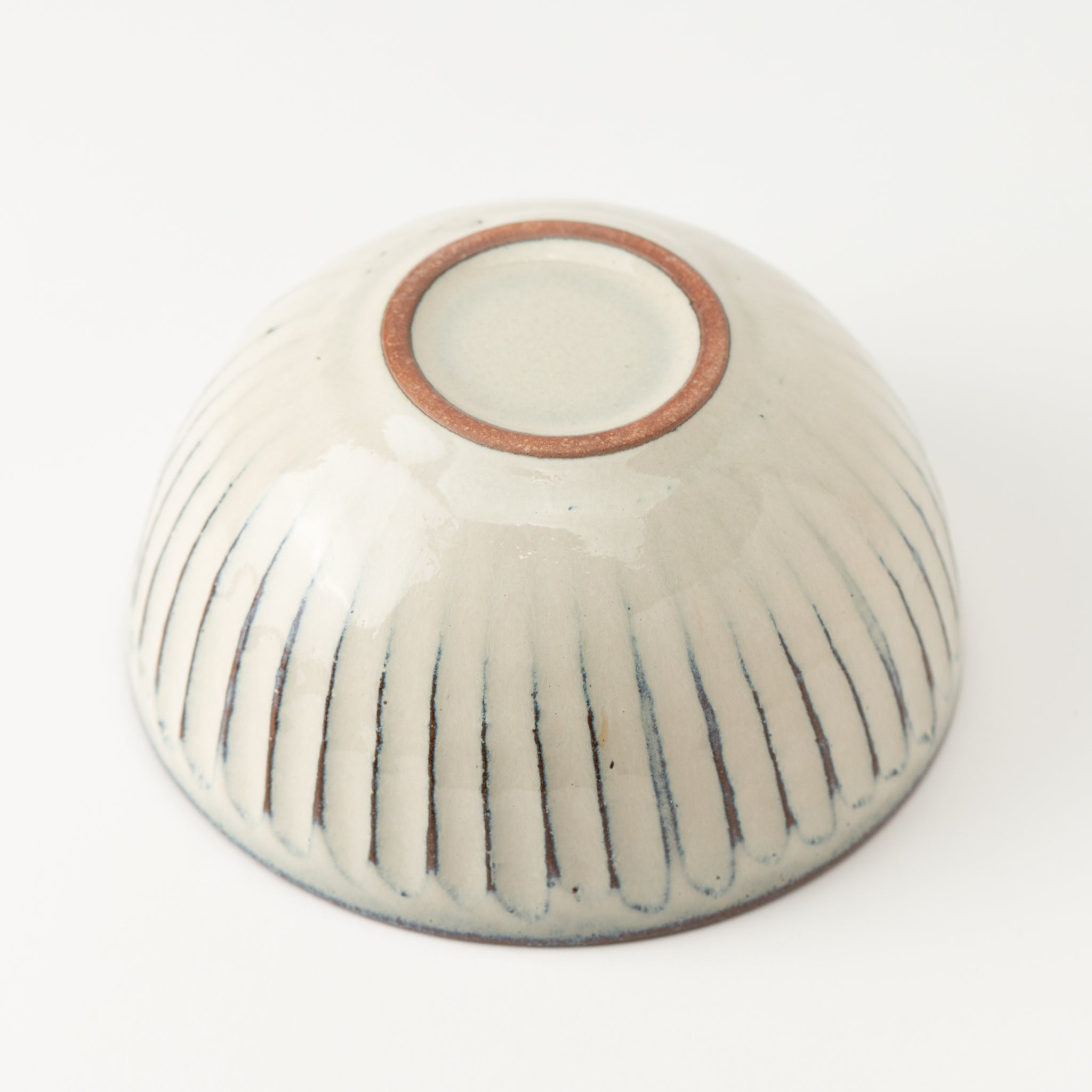 White Glaze Carving Donburi Bowl