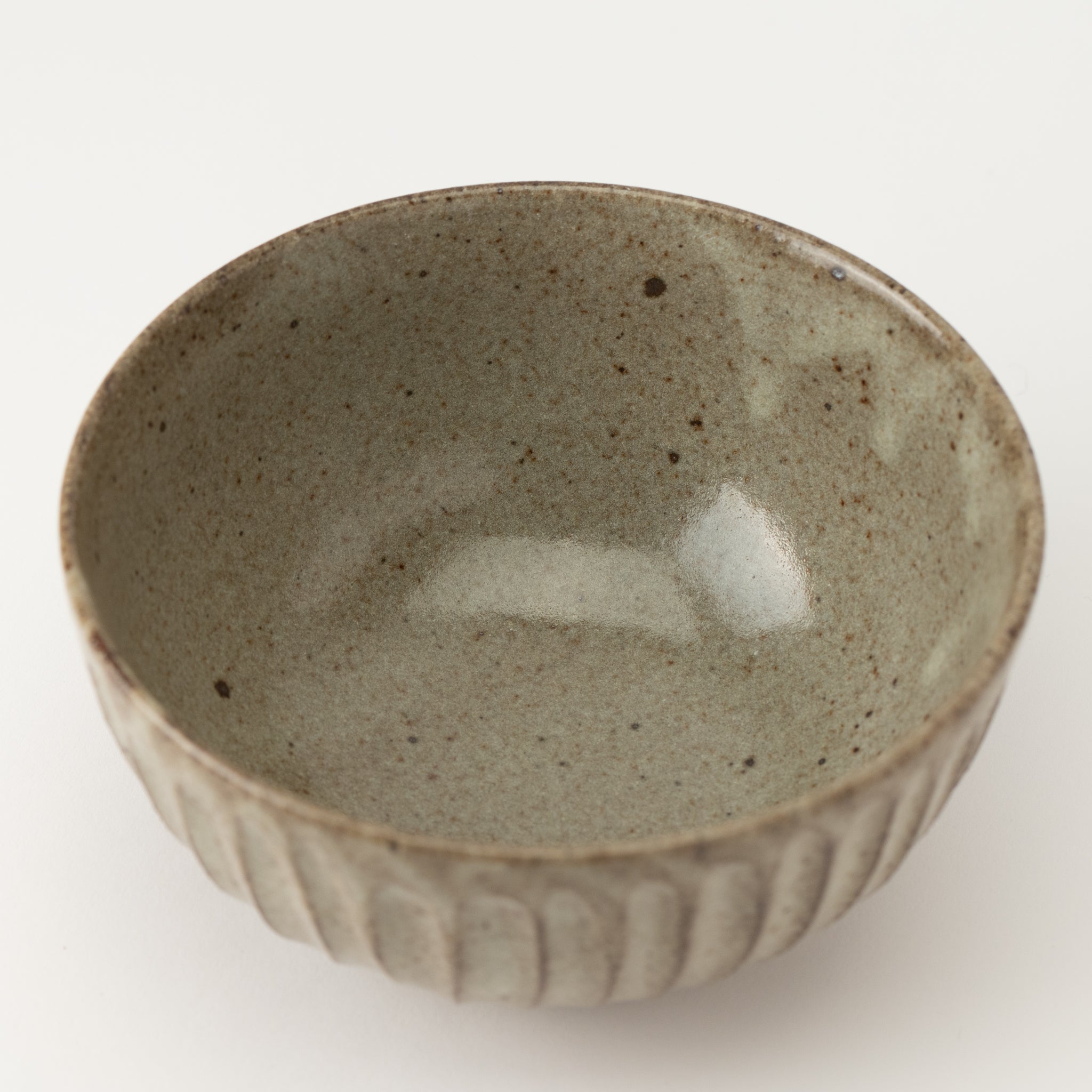 Grey Glaze Carving Donburi Bowl