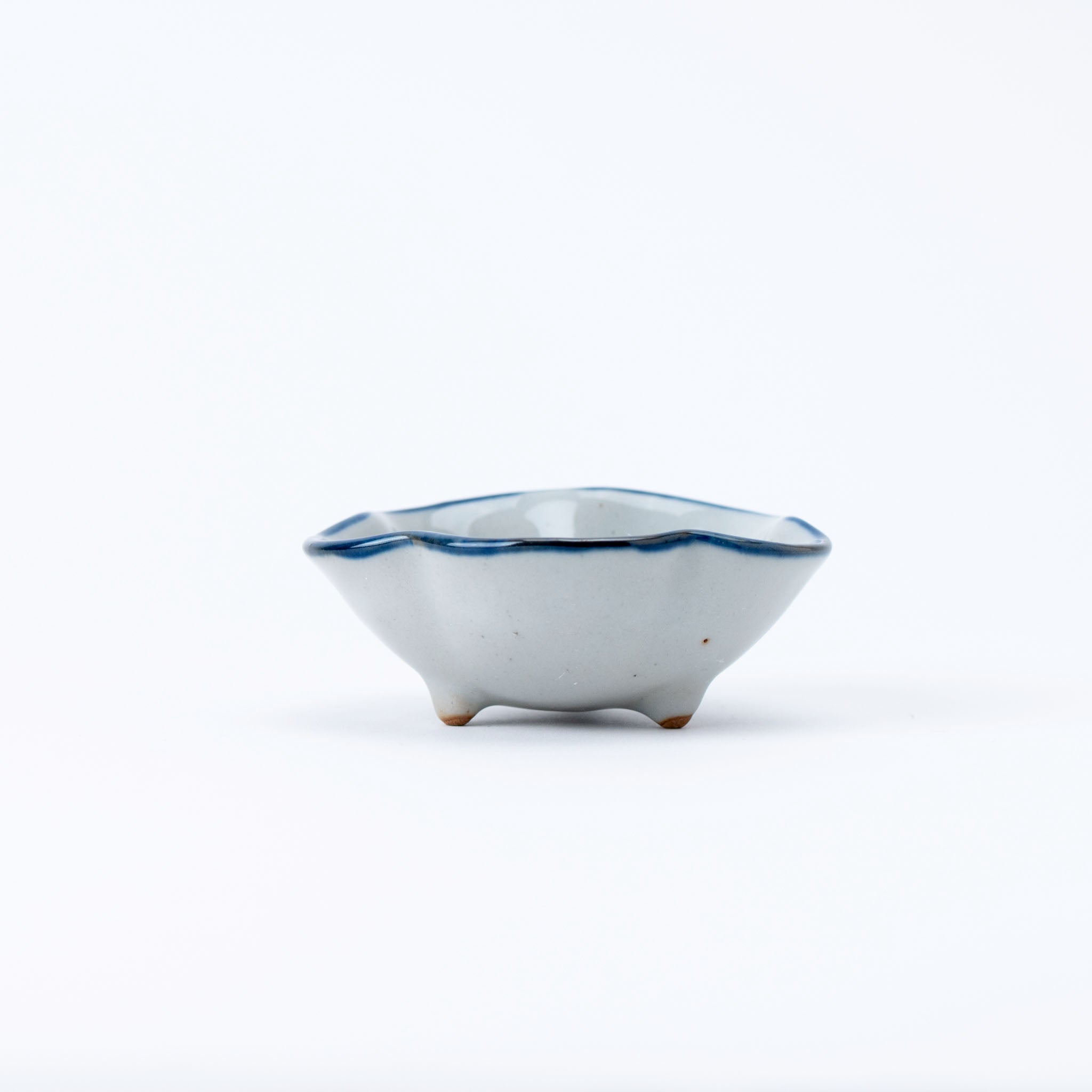 Blue Petal Footed Kobachi Bowl
