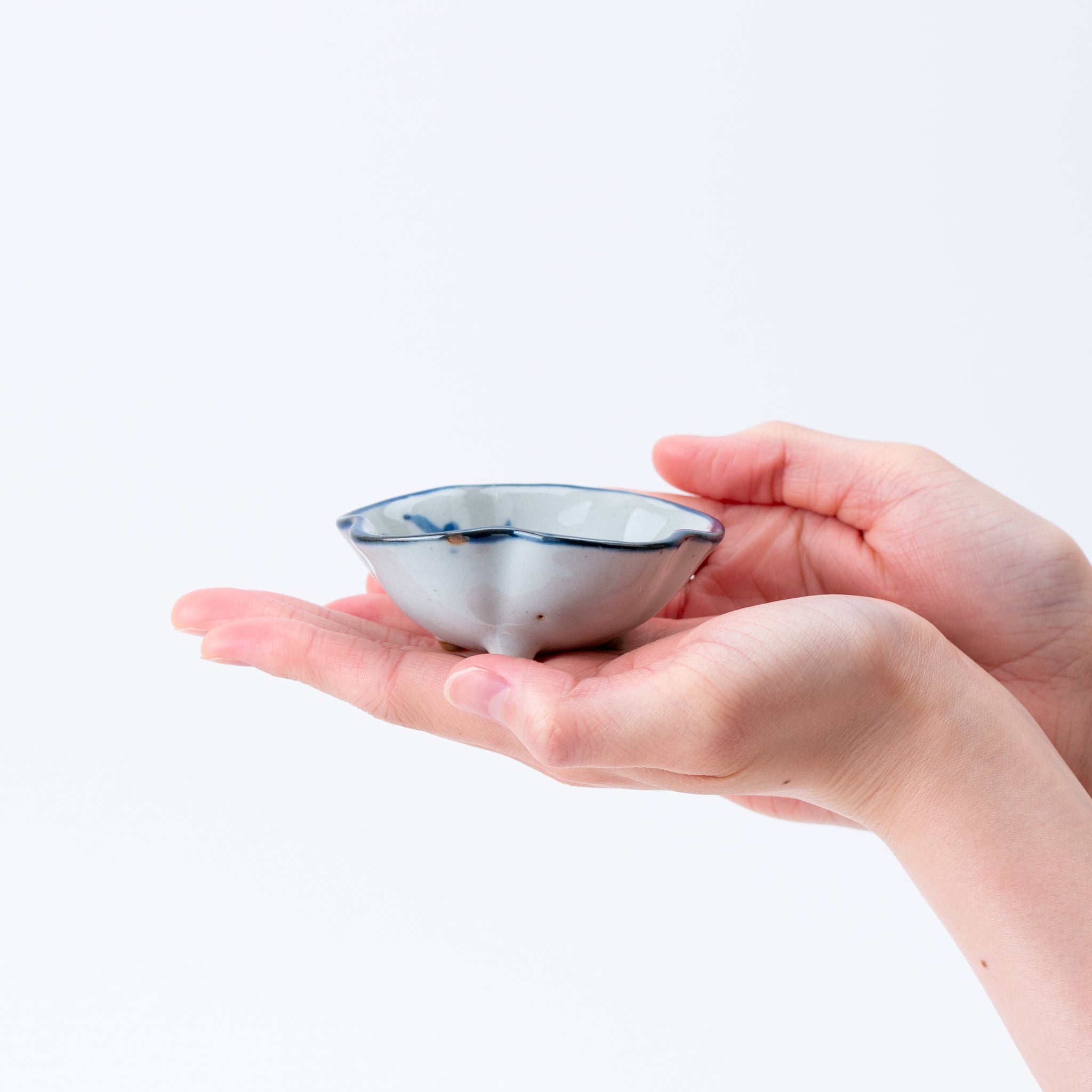 Blue Petal Footed Kobachi Bowl