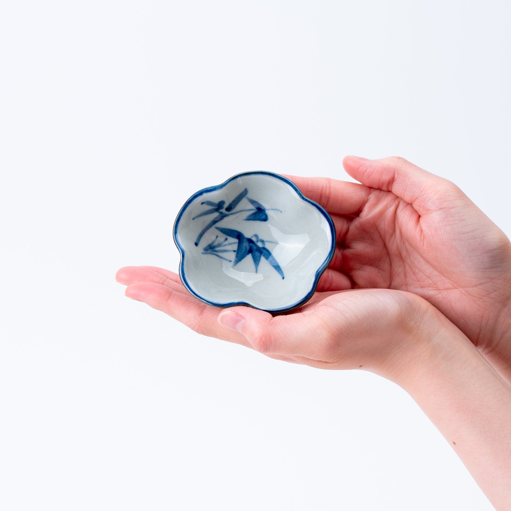 Blue Petal Footed Kobachi Bowl