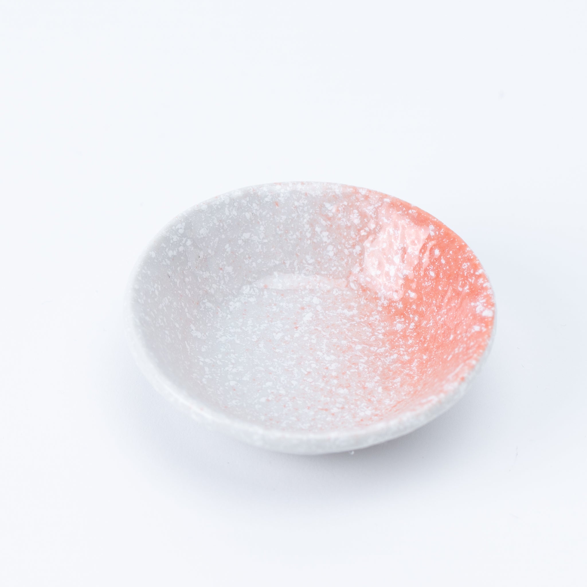Pink Brush White Small Plate