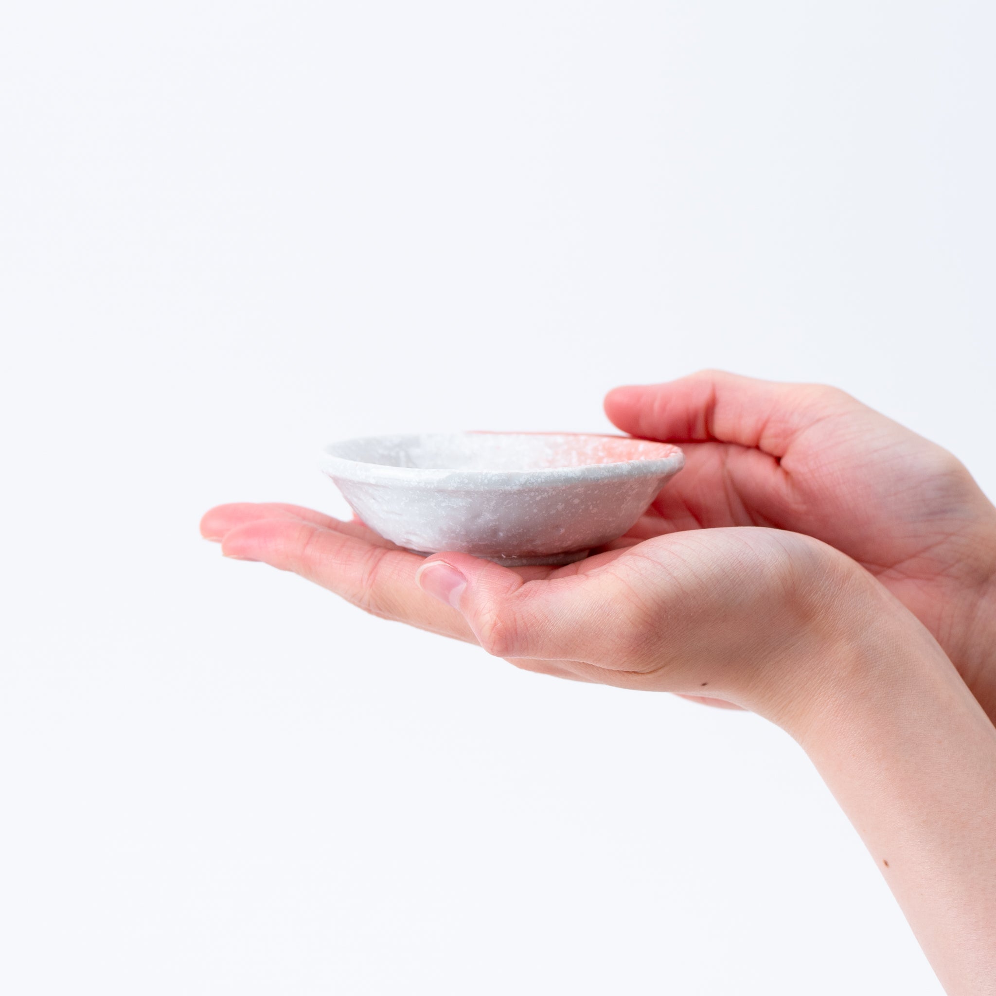 Pink Brush White Small Plate