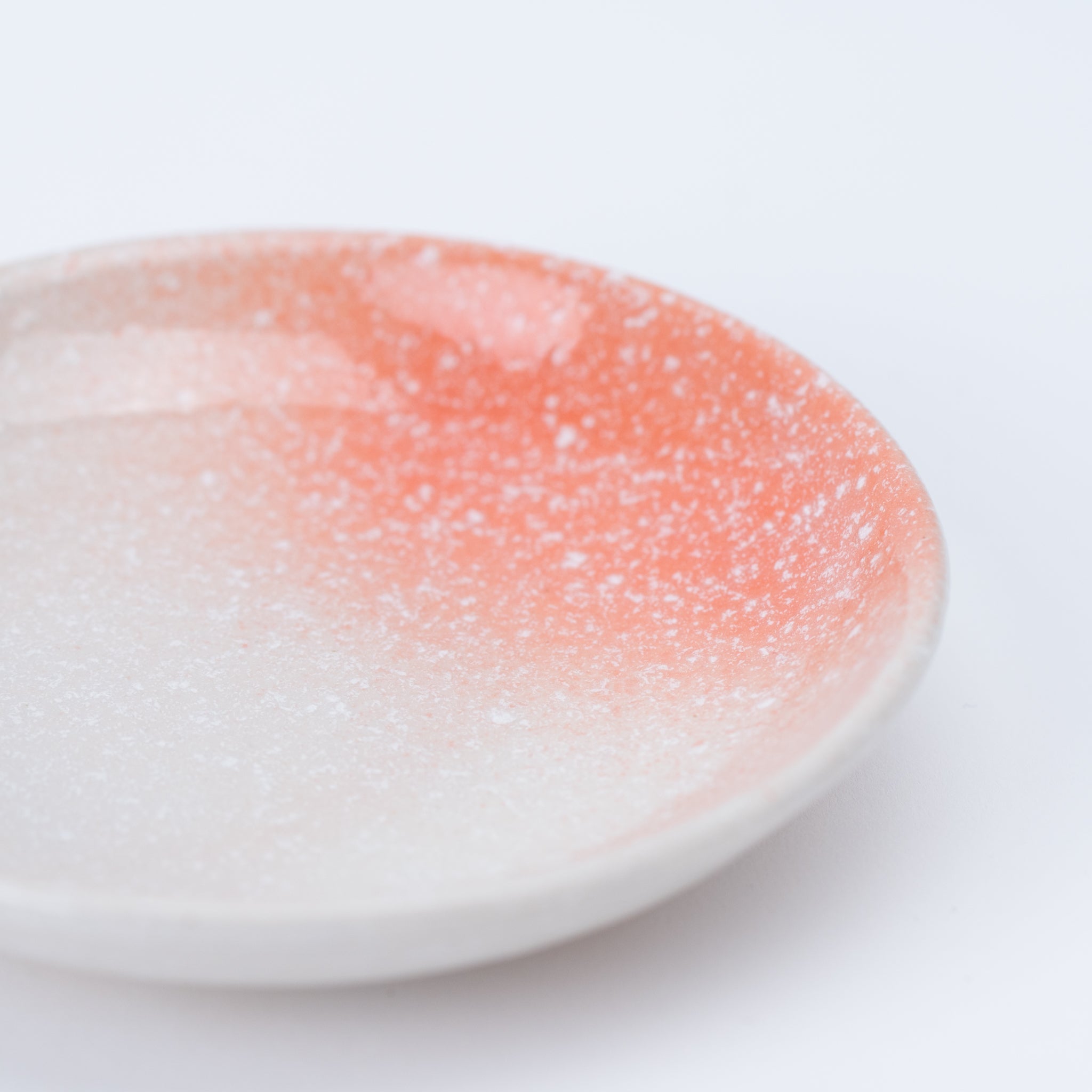 Pink Brush White Medium Plate