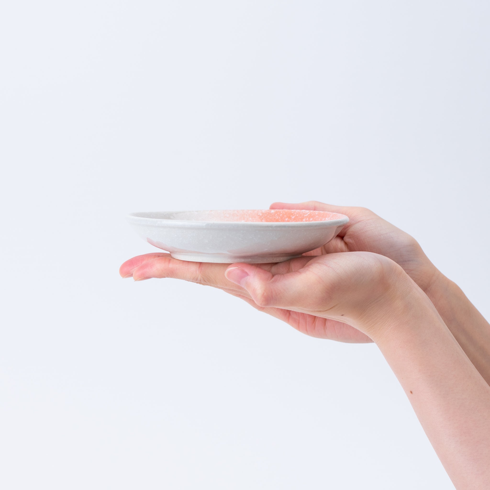 Pink Brush White Medium Plate