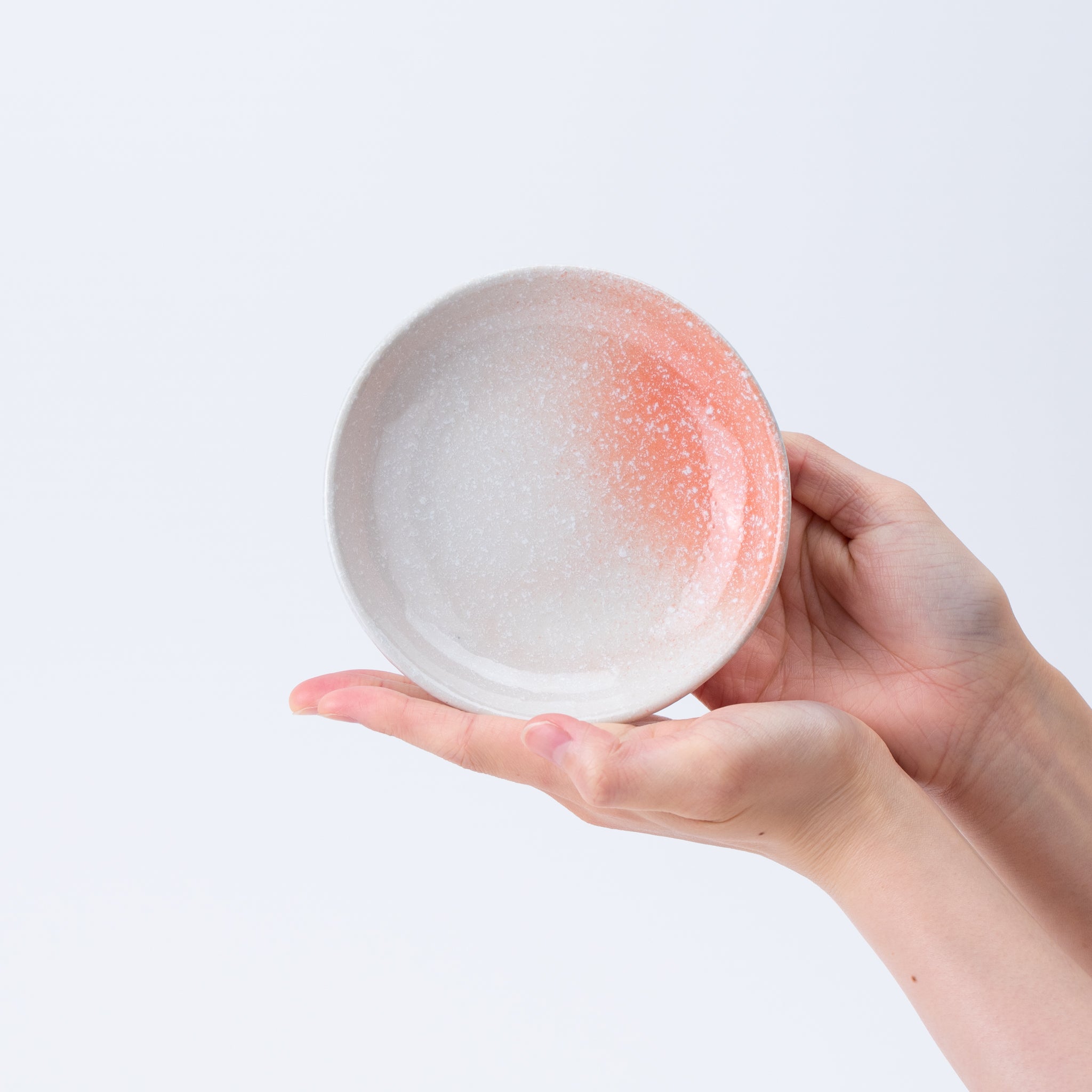 Pink Brush White Medium Plate