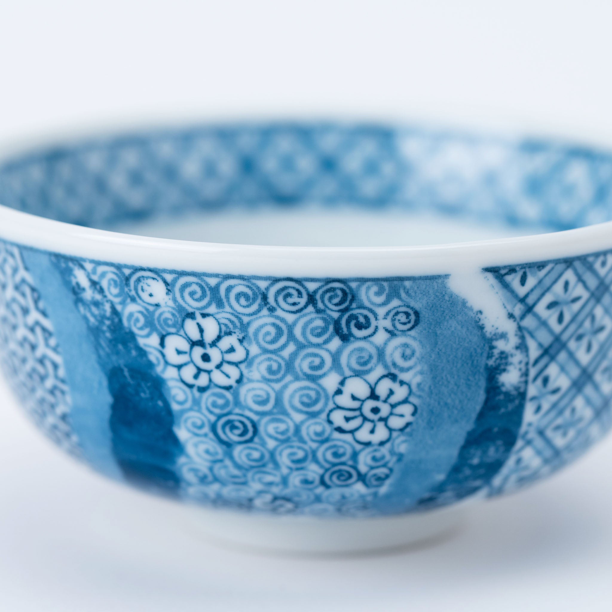 Patchwork Blue Rice Bowl