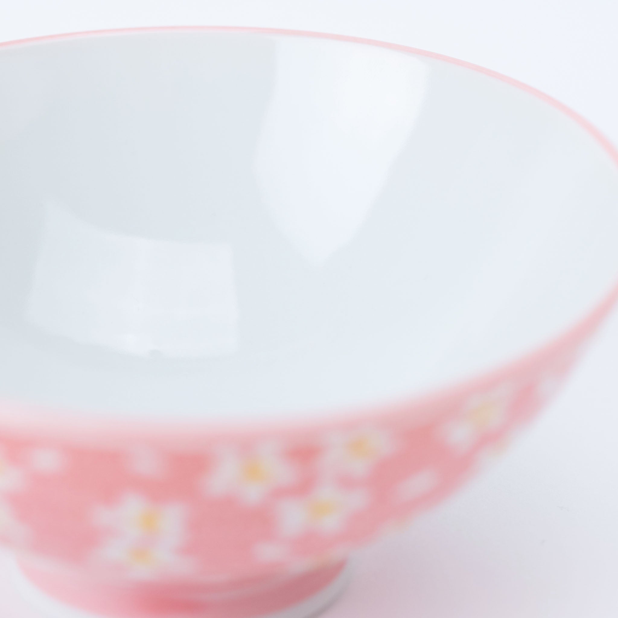 Pink Flower Rice Bowl