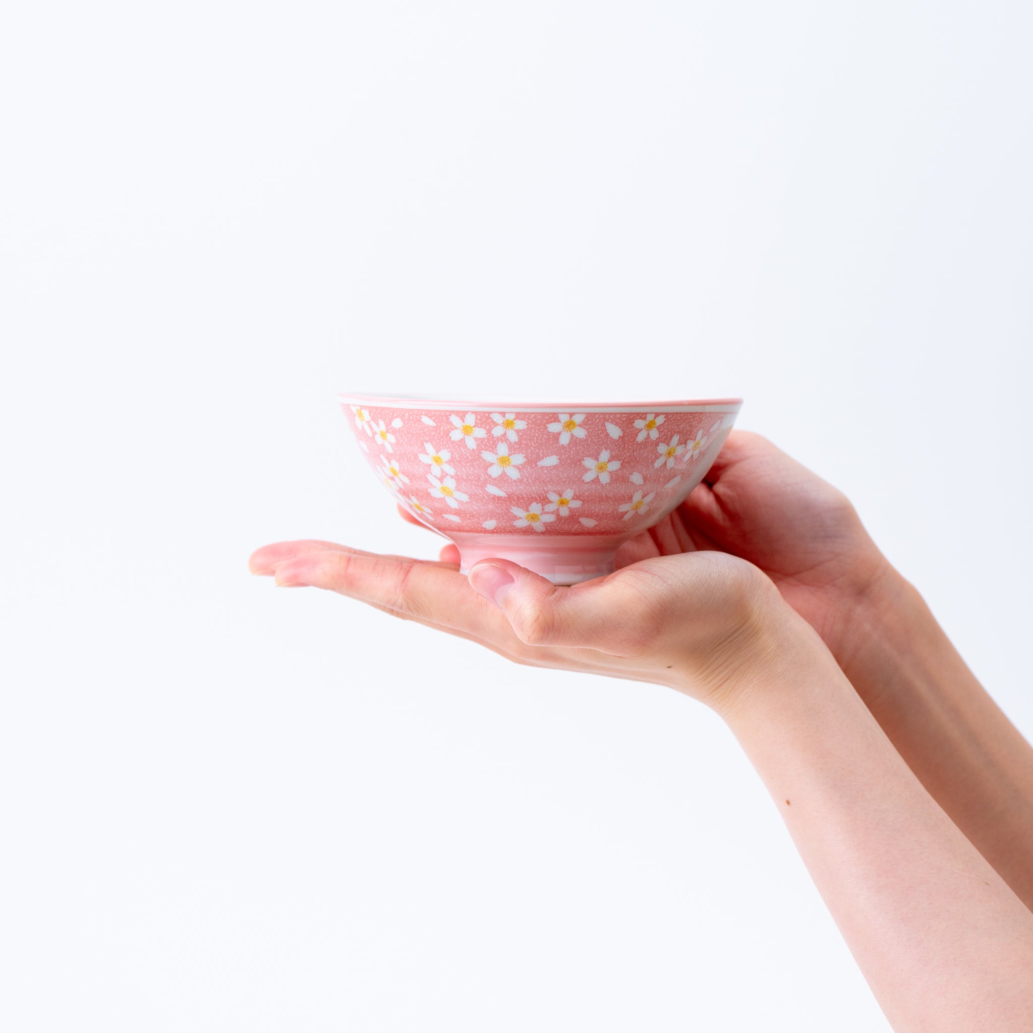 Pink Flower Rice Bowl