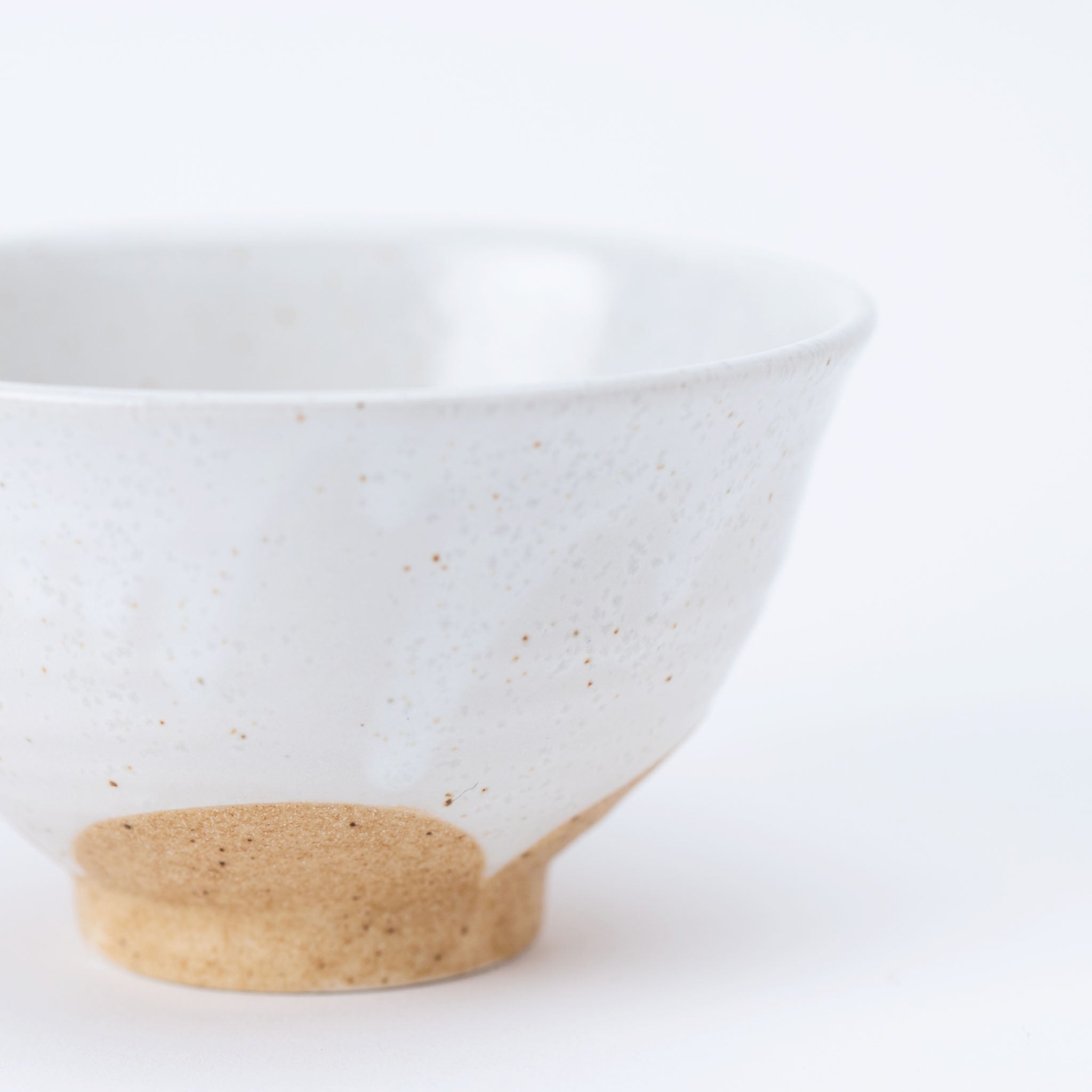 Plain White Clay Rice Bowl