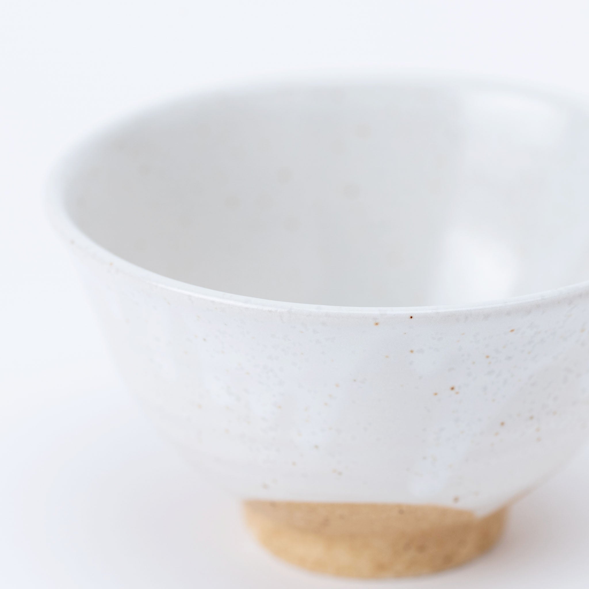 Plain White Clay Rice Bowl