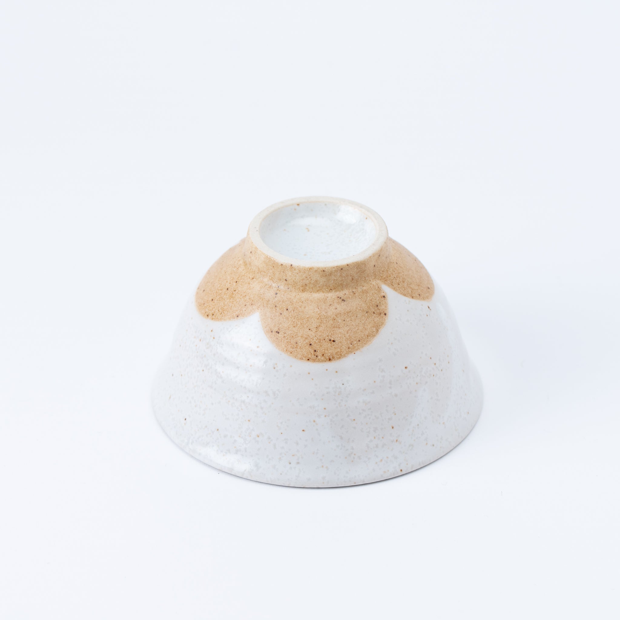 Plain White Clay Rice Bowl