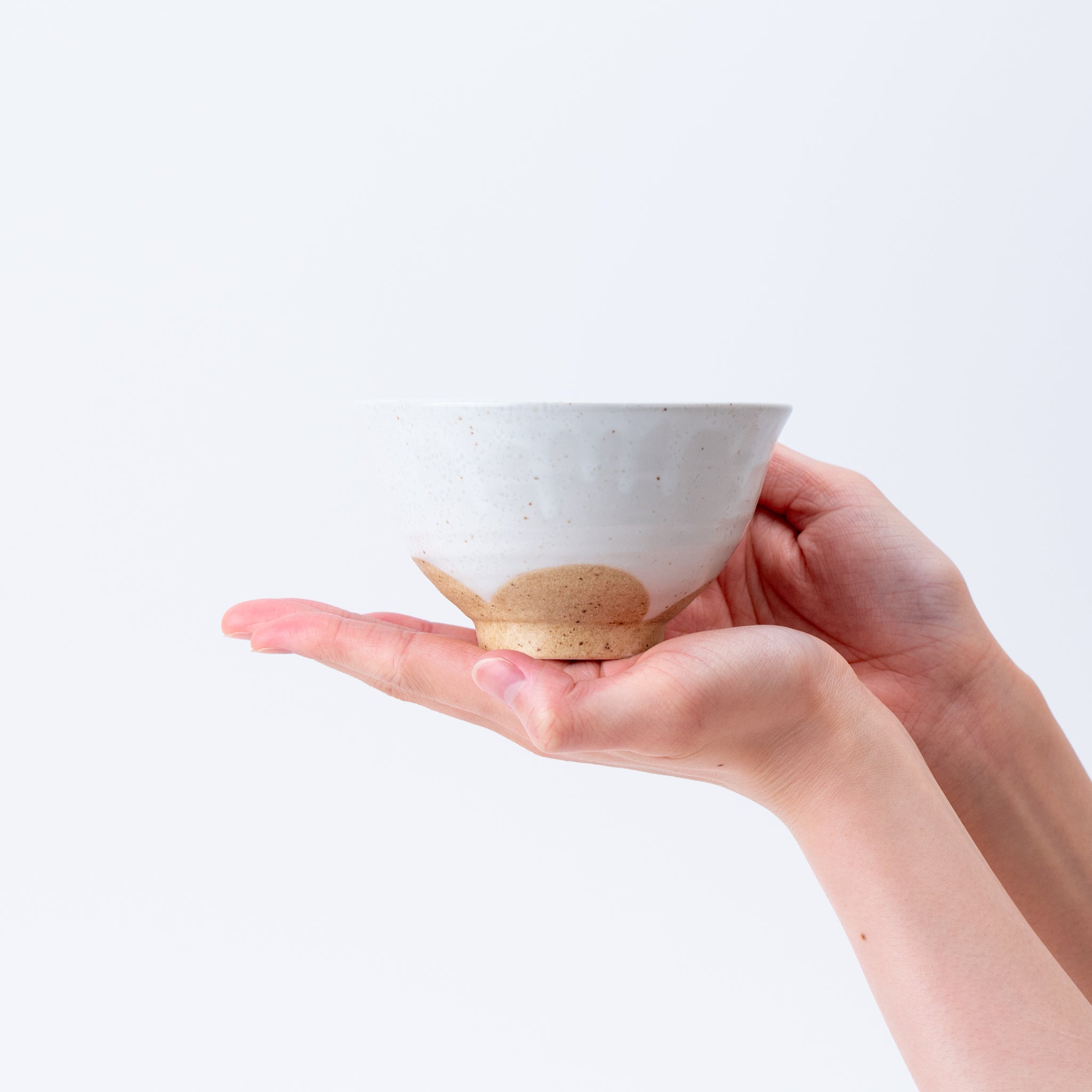 Plain White Clay Rice Bowl