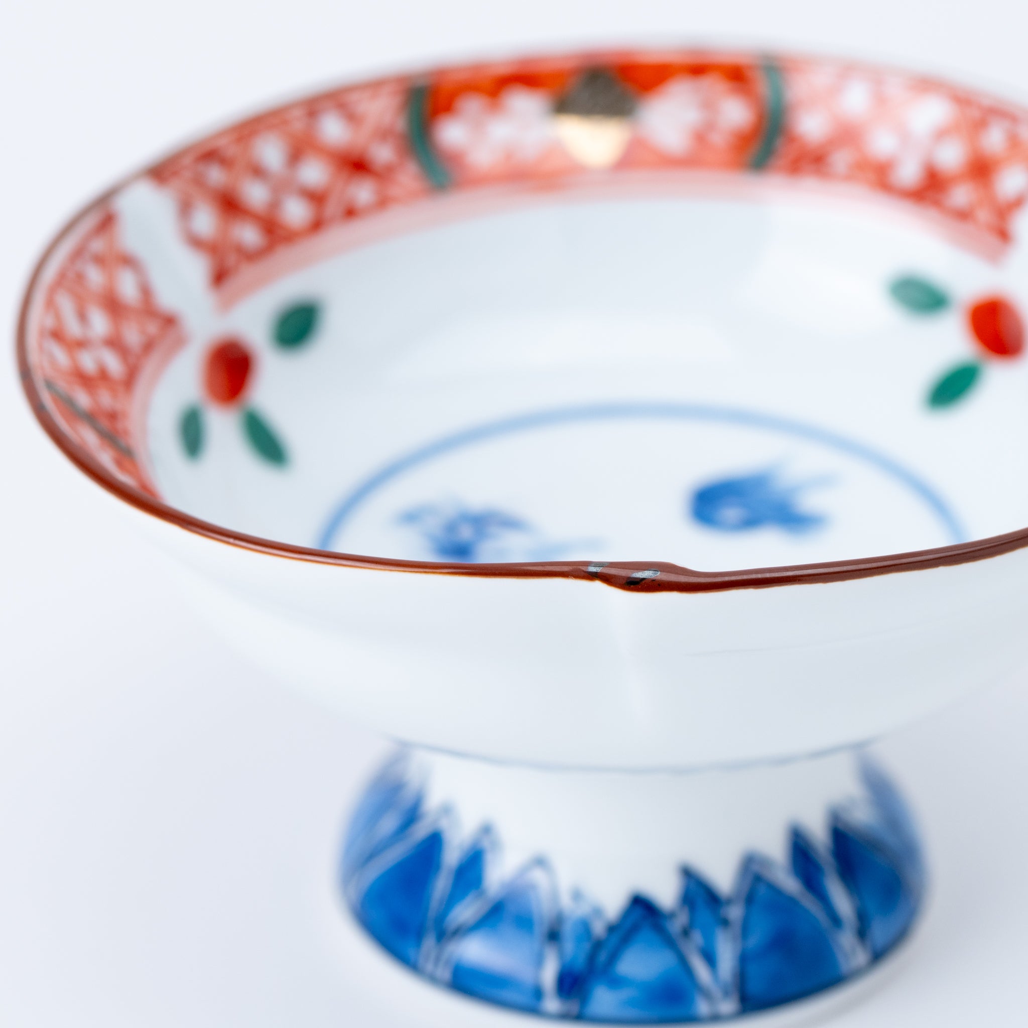 Blue Footed Pedestal Bowl