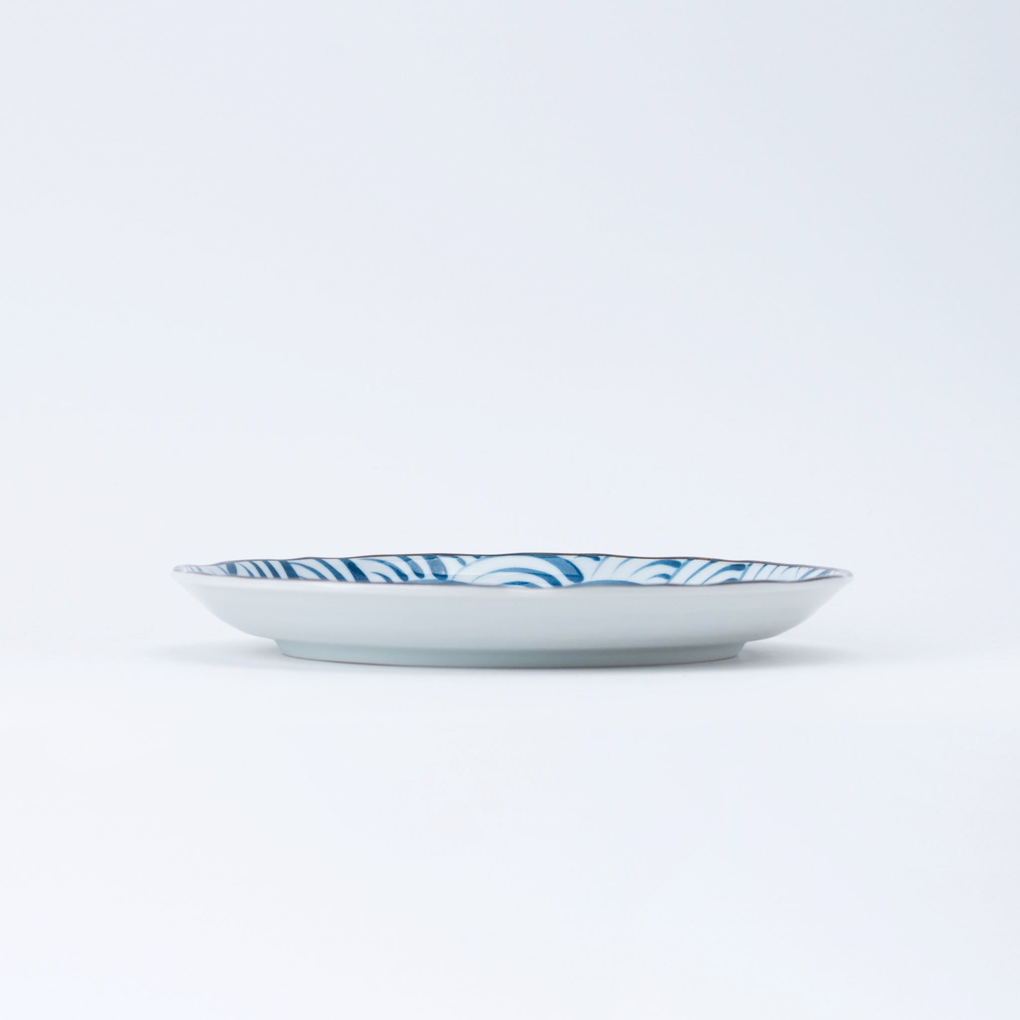 Seigaiha Blue Porcelain Plate