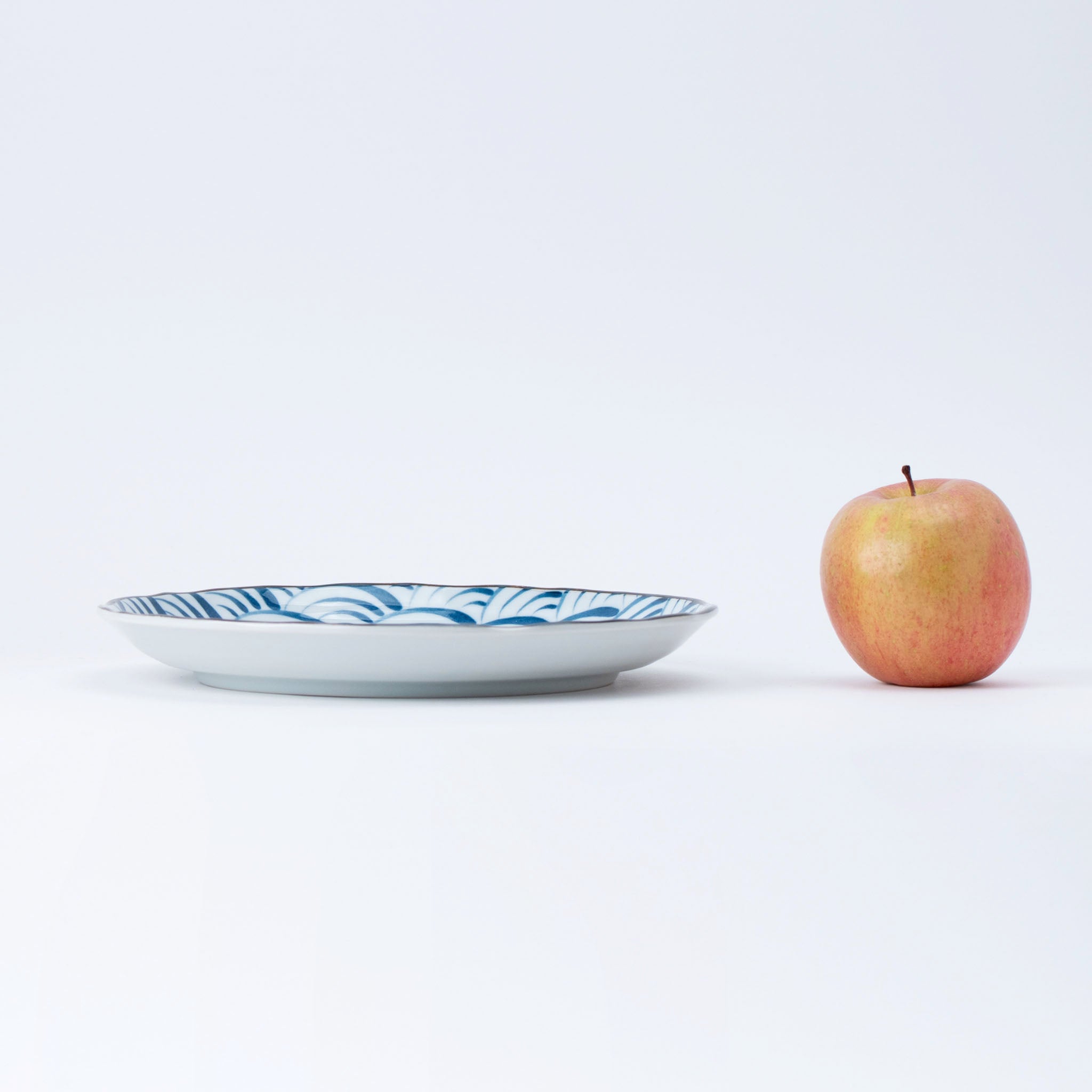 Seigaiha Blue Porcelain Plate