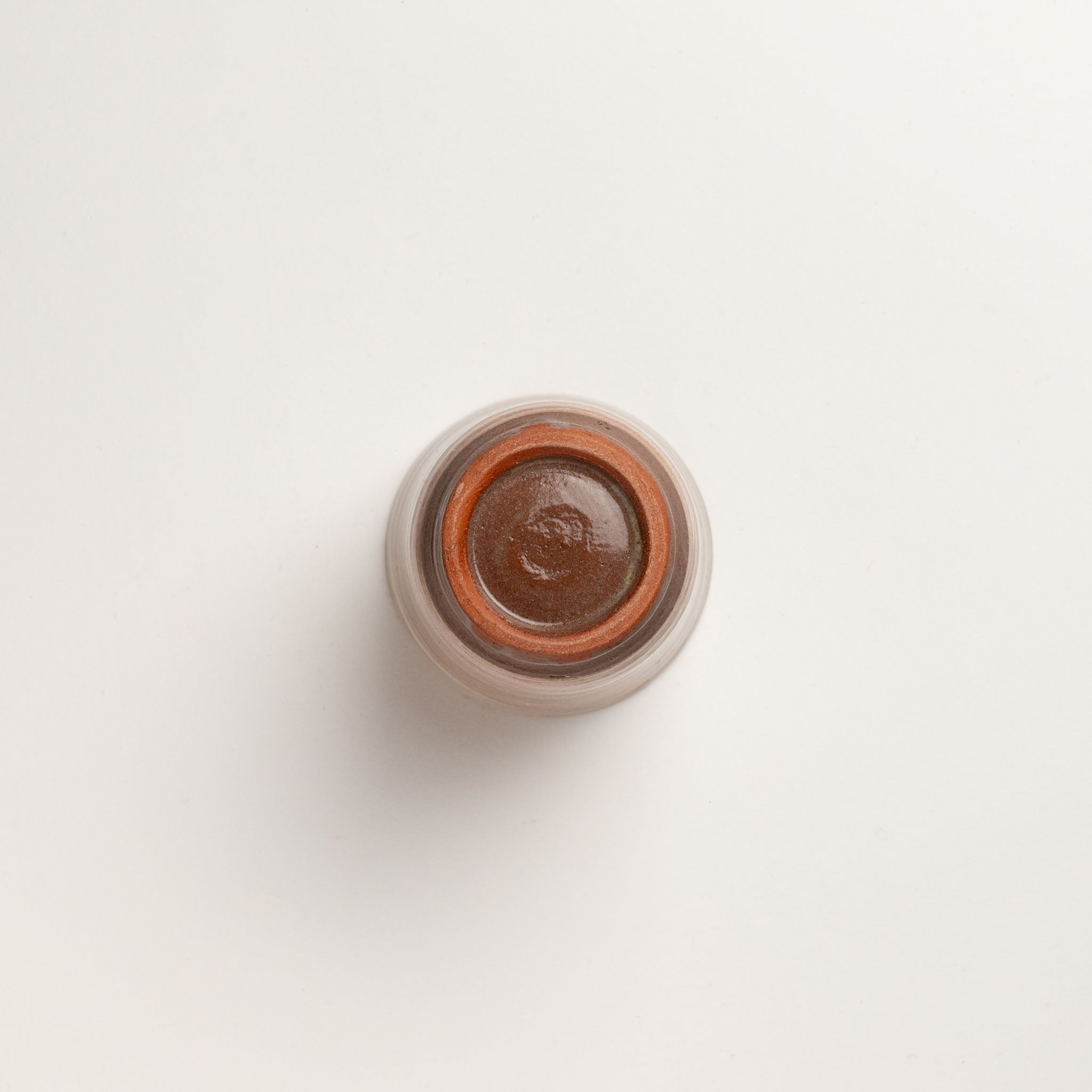 White & Brown Cocoon Long Yunomi Teacup