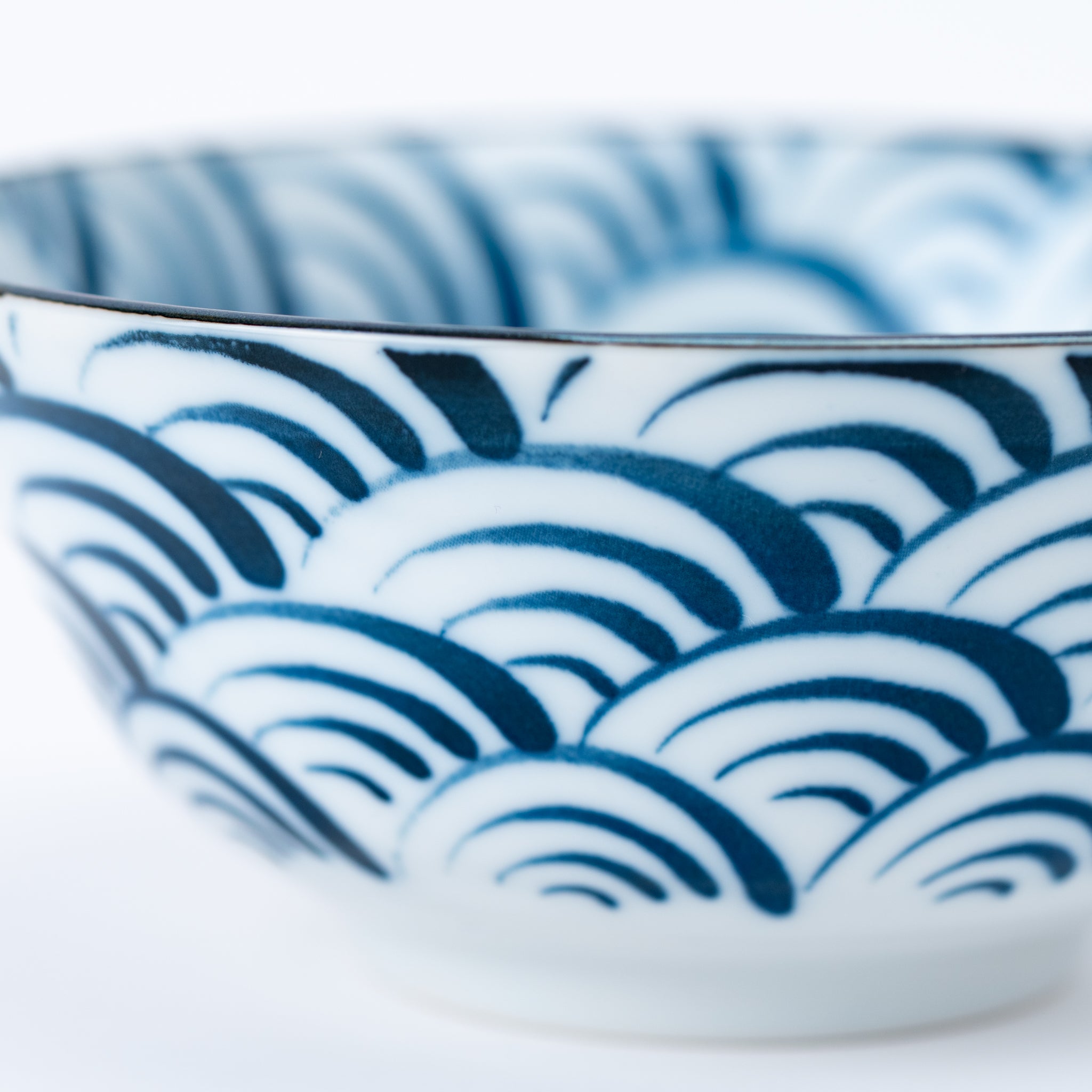 Seigaiha Blue Donburi Bowl