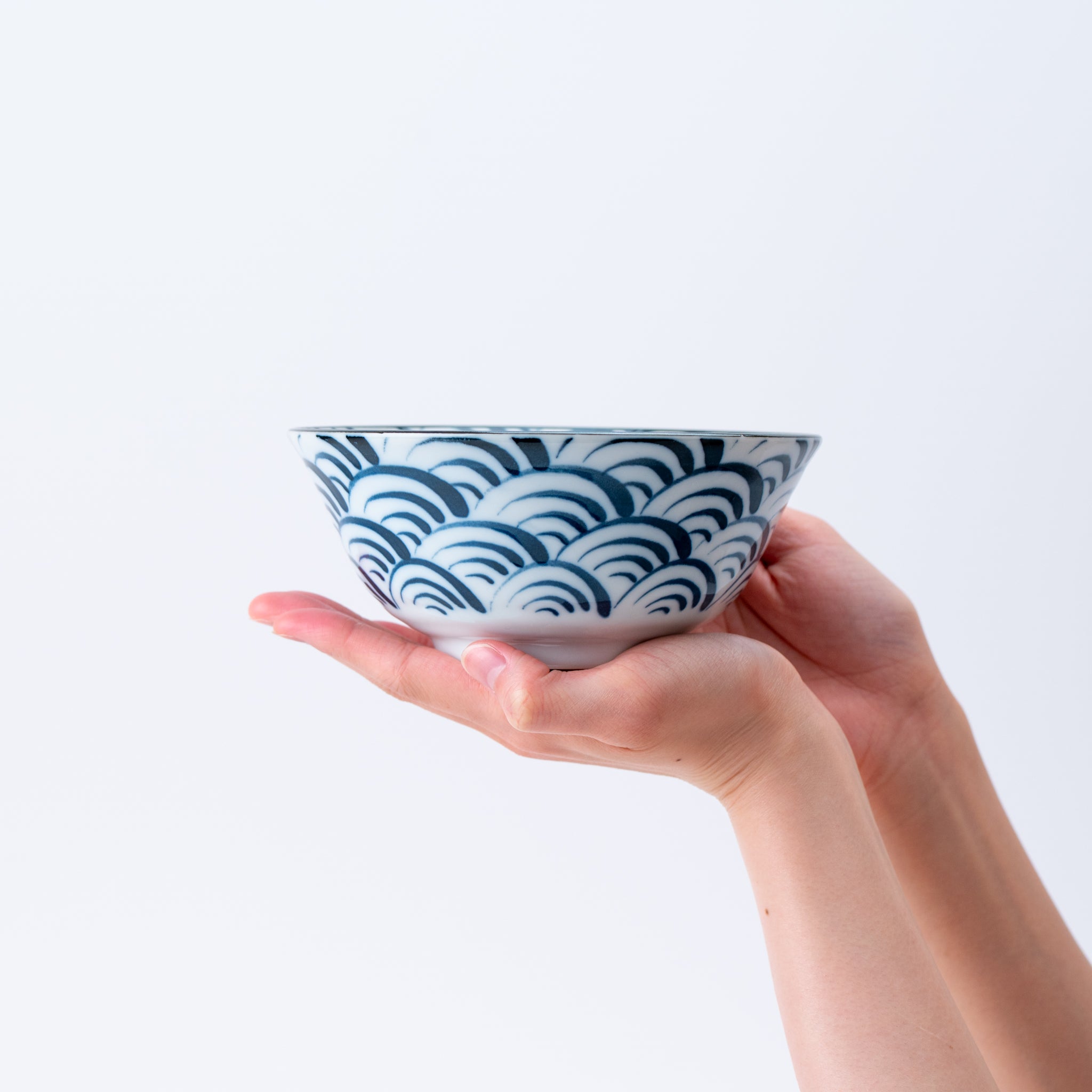 Seigaiha Blue Donburi Bowl