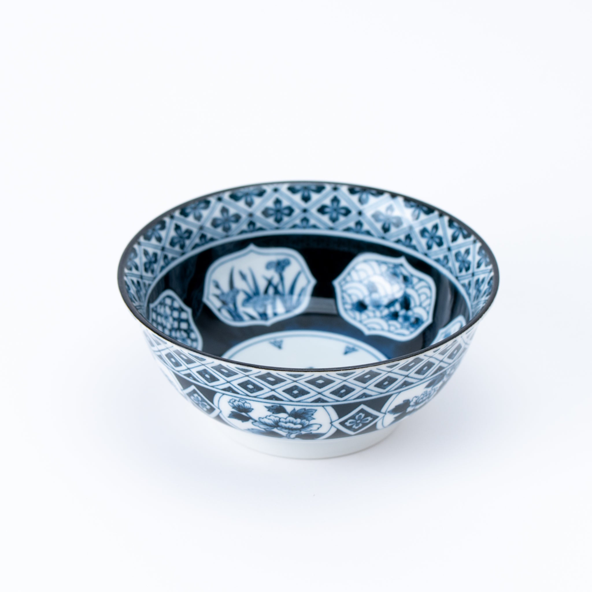 Japanese Blue Classic Pattern Donburi Bowl