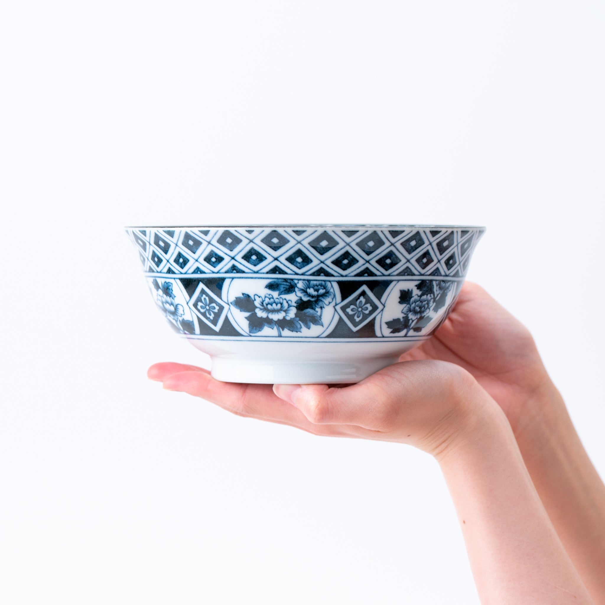 Japanese Blue Classic Pattern Donburi Bowl