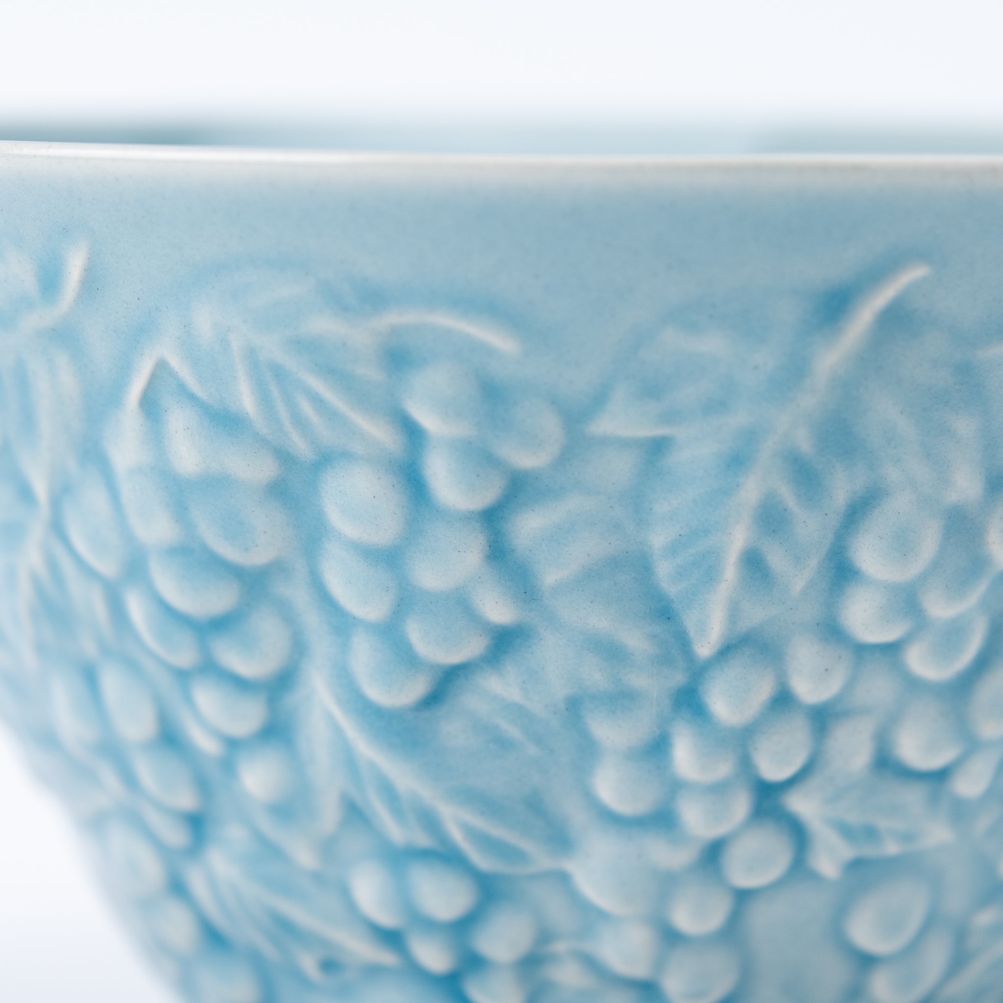 Grape and Leaves Blue Bowl