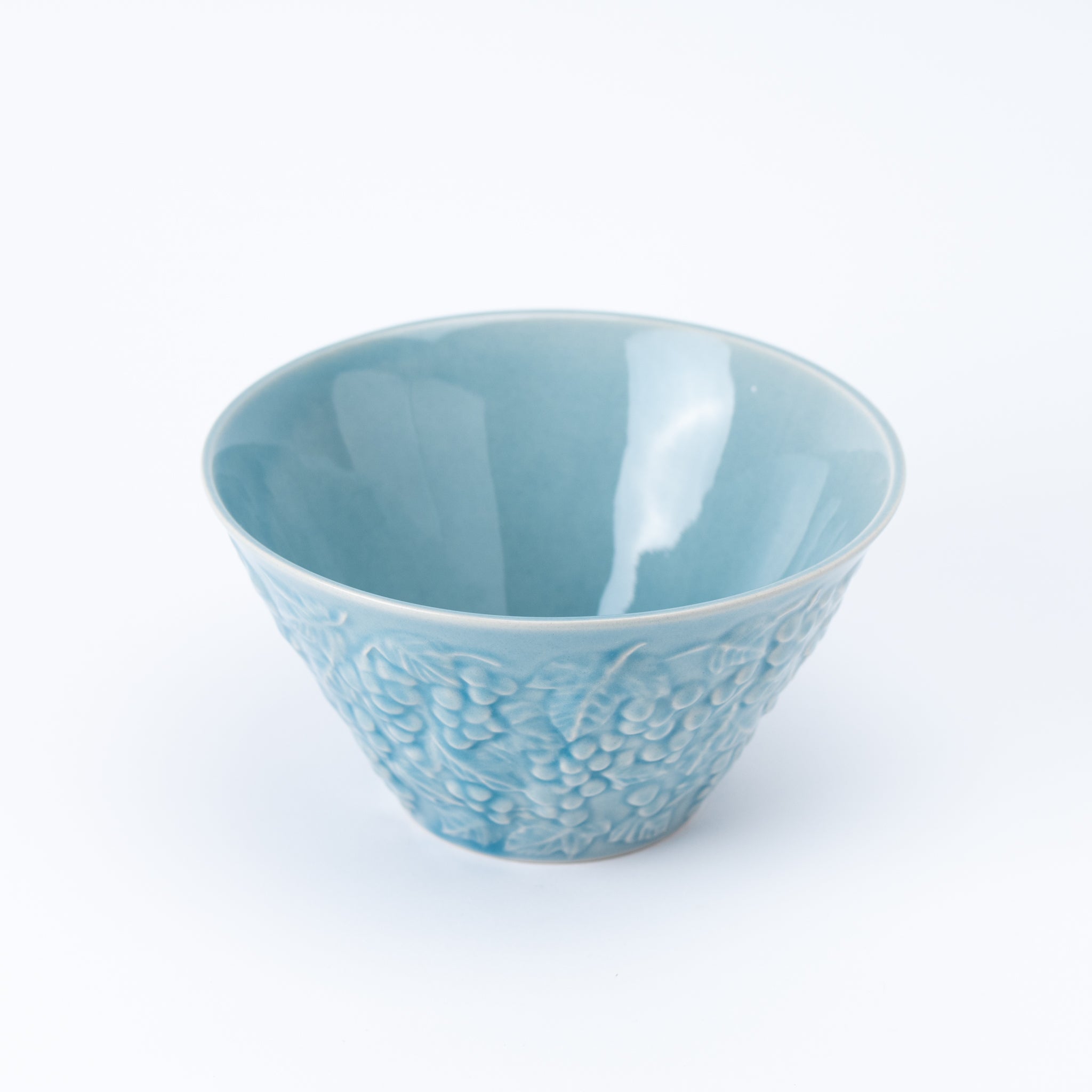 Grape and Leaves Blue Bowl