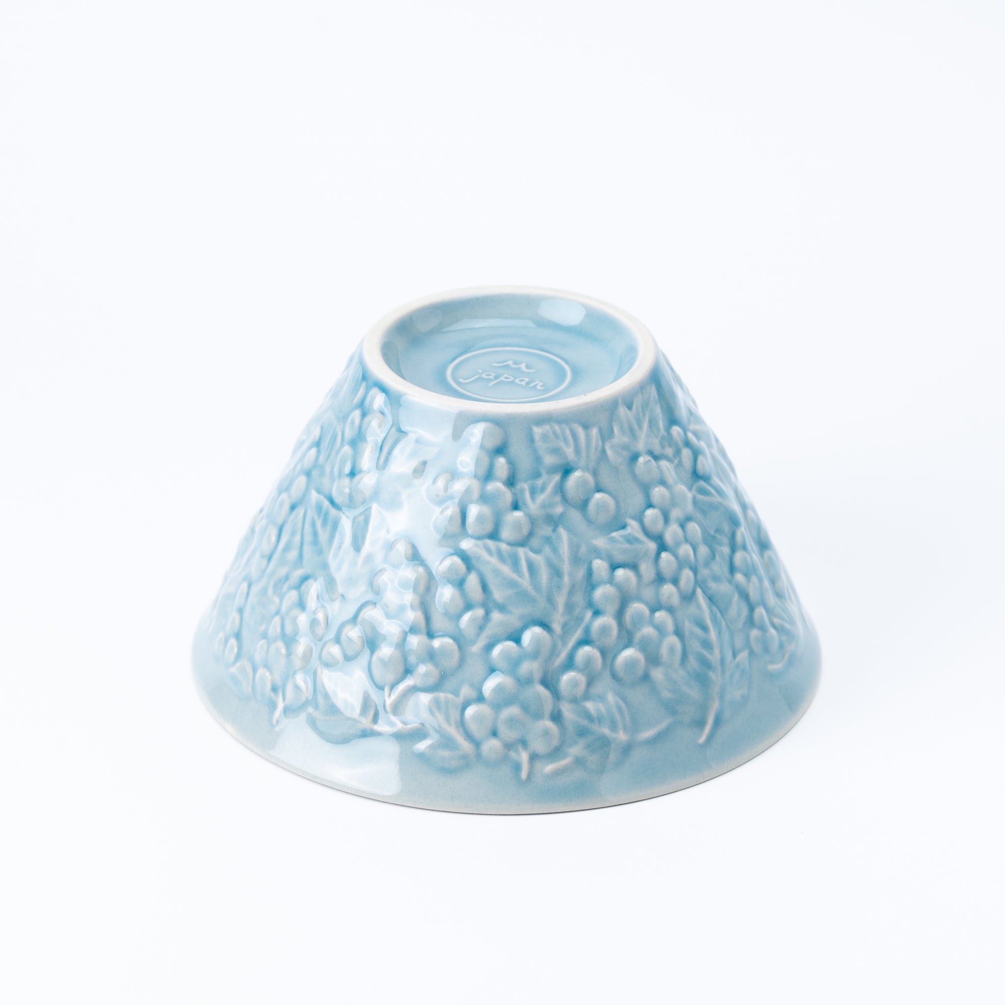 Grape and Leaves Blue Bowl