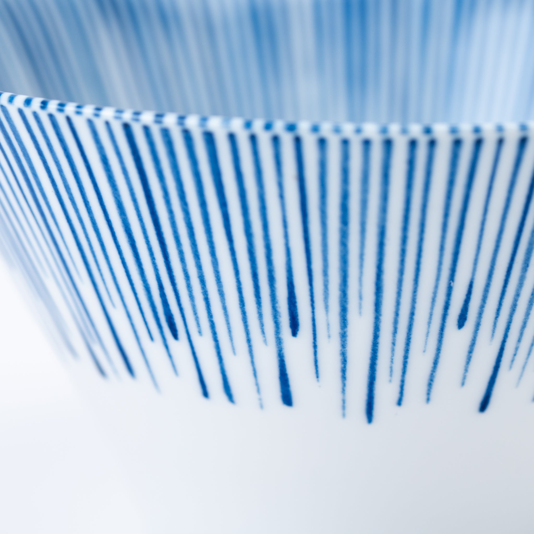 Reverse Fuji Rainy Blue Stripe Ramen Bowl