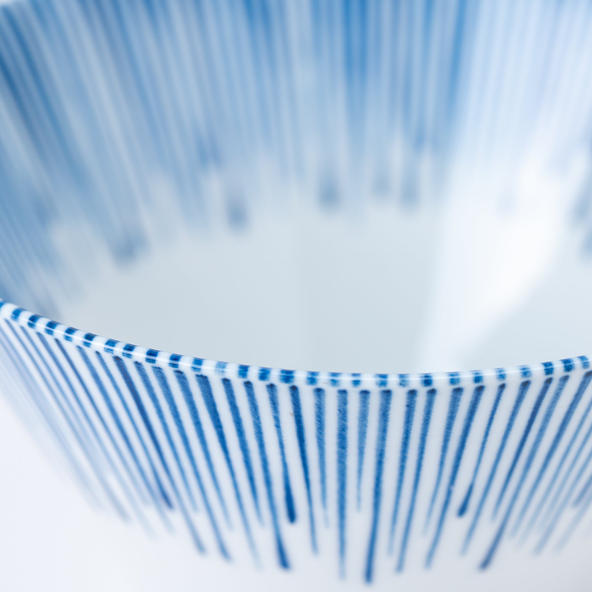 Reverse Fuji Rainy Blue Stripe Ramen Bowl