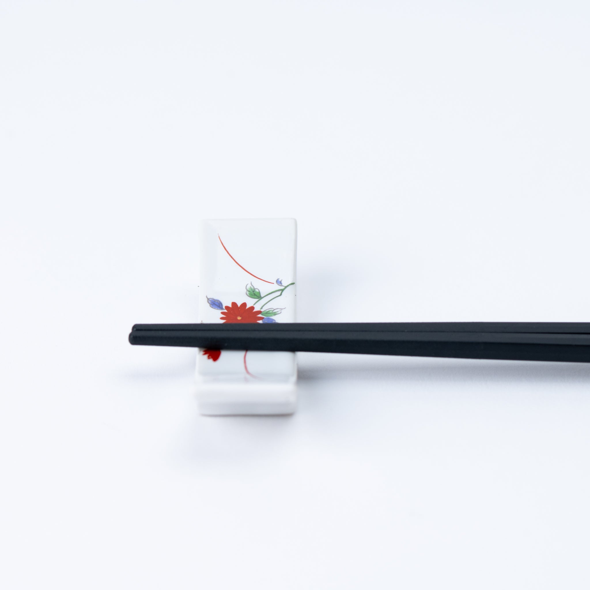 Red Chrysanthemum White Chopstick Rest