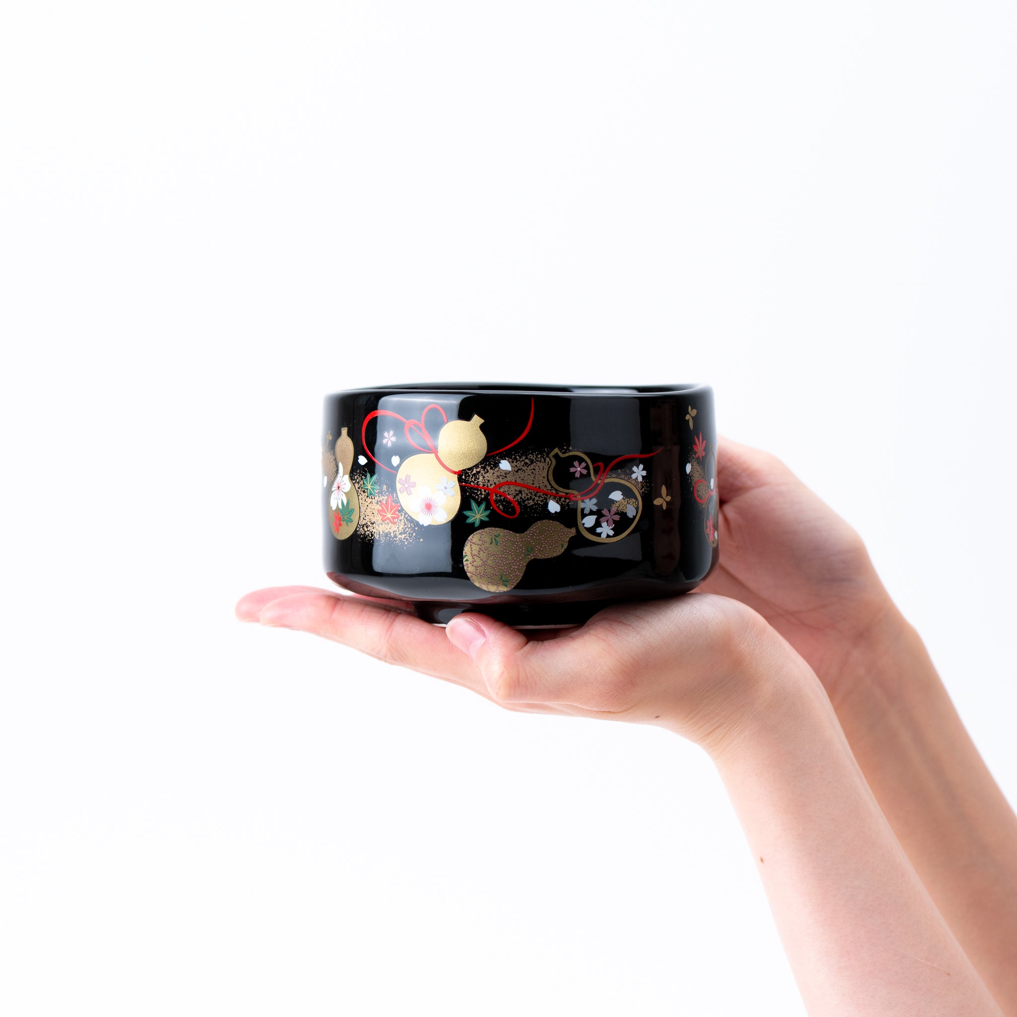 Matcha Bowl - Black Gold Gourds