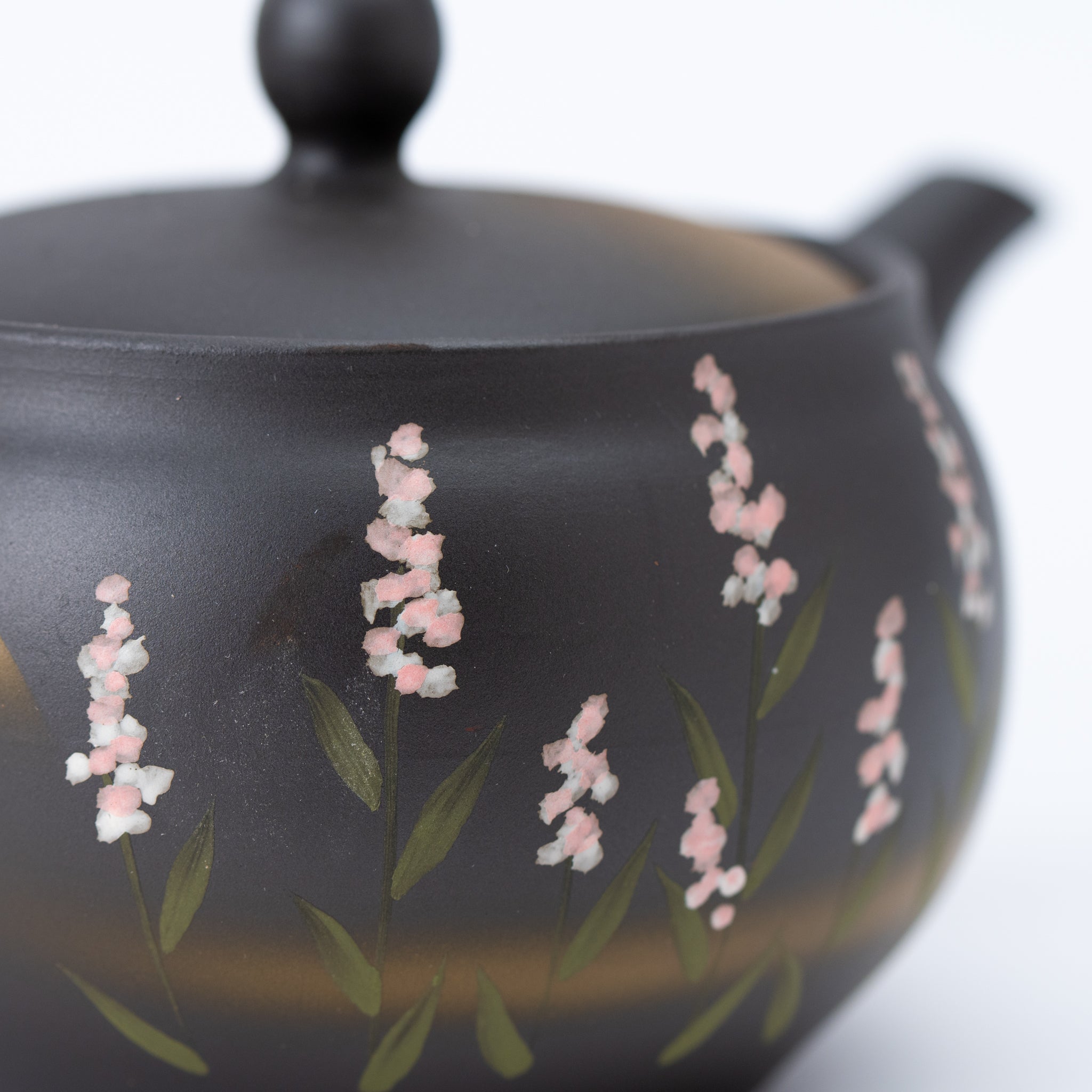 Tokoname Hand Painted Floral Motif Teapot
