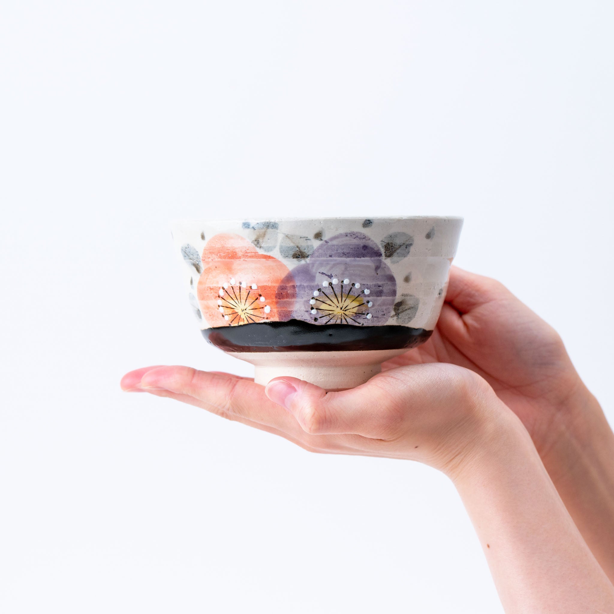 Tokoname Matcha Bowl - Camellia Bloom