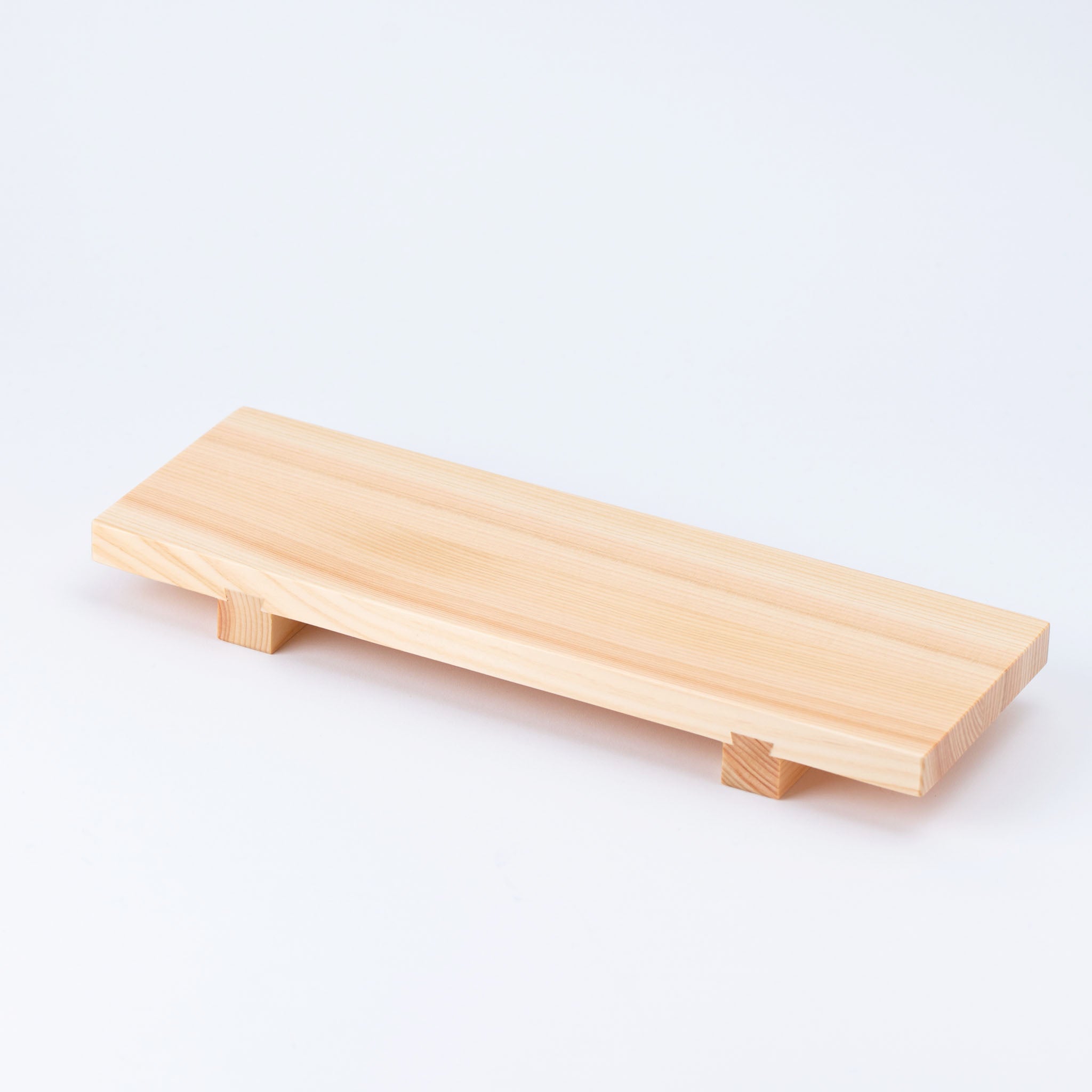 Hinoki Sushi Plate — Clean Cedar Grain