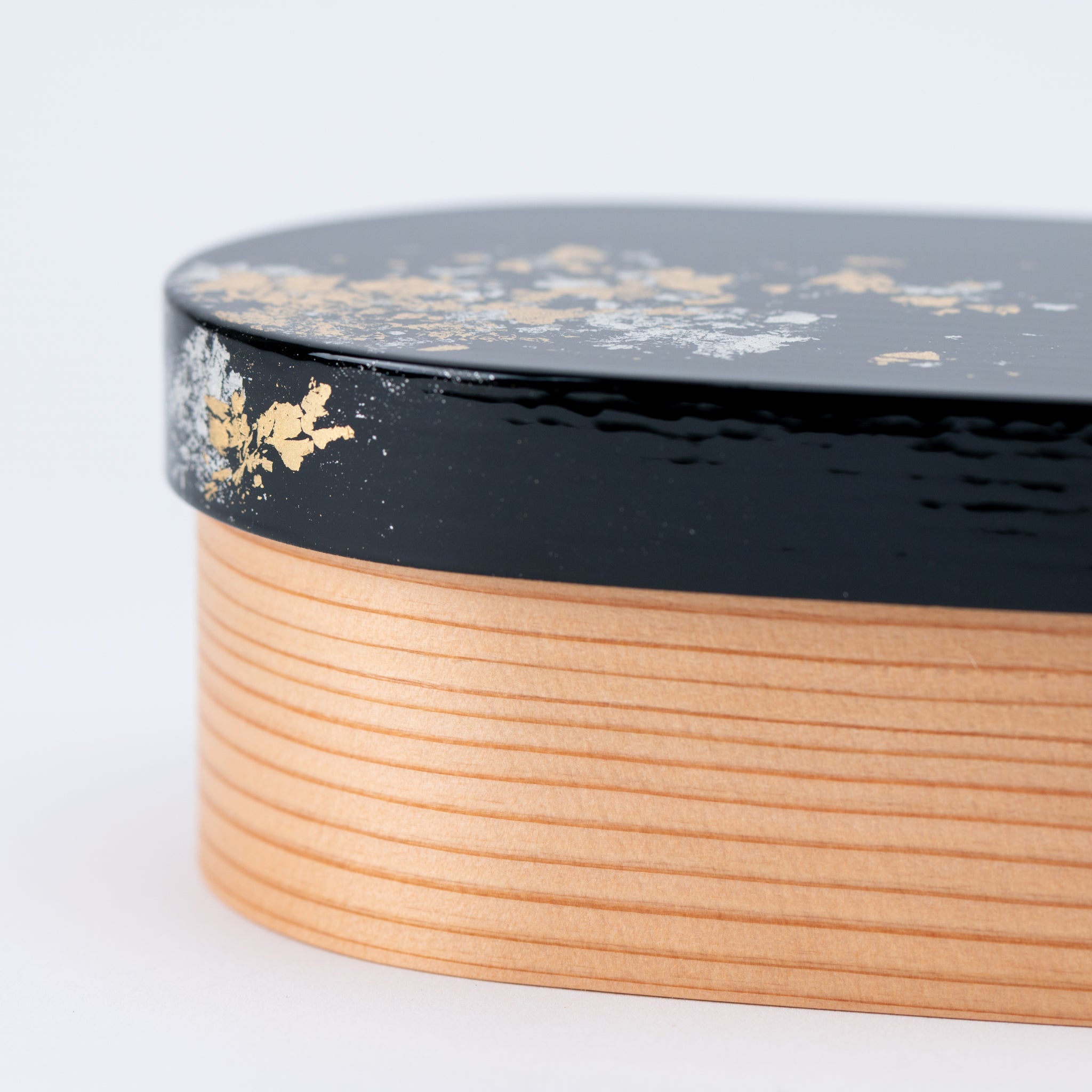 Lacquered Black Magewappa Bento Box