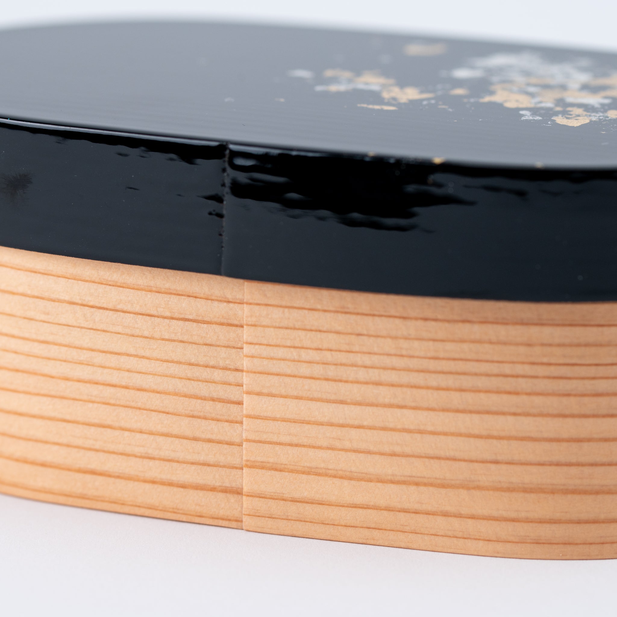 Lacquered Black Magewappa Bento Box
