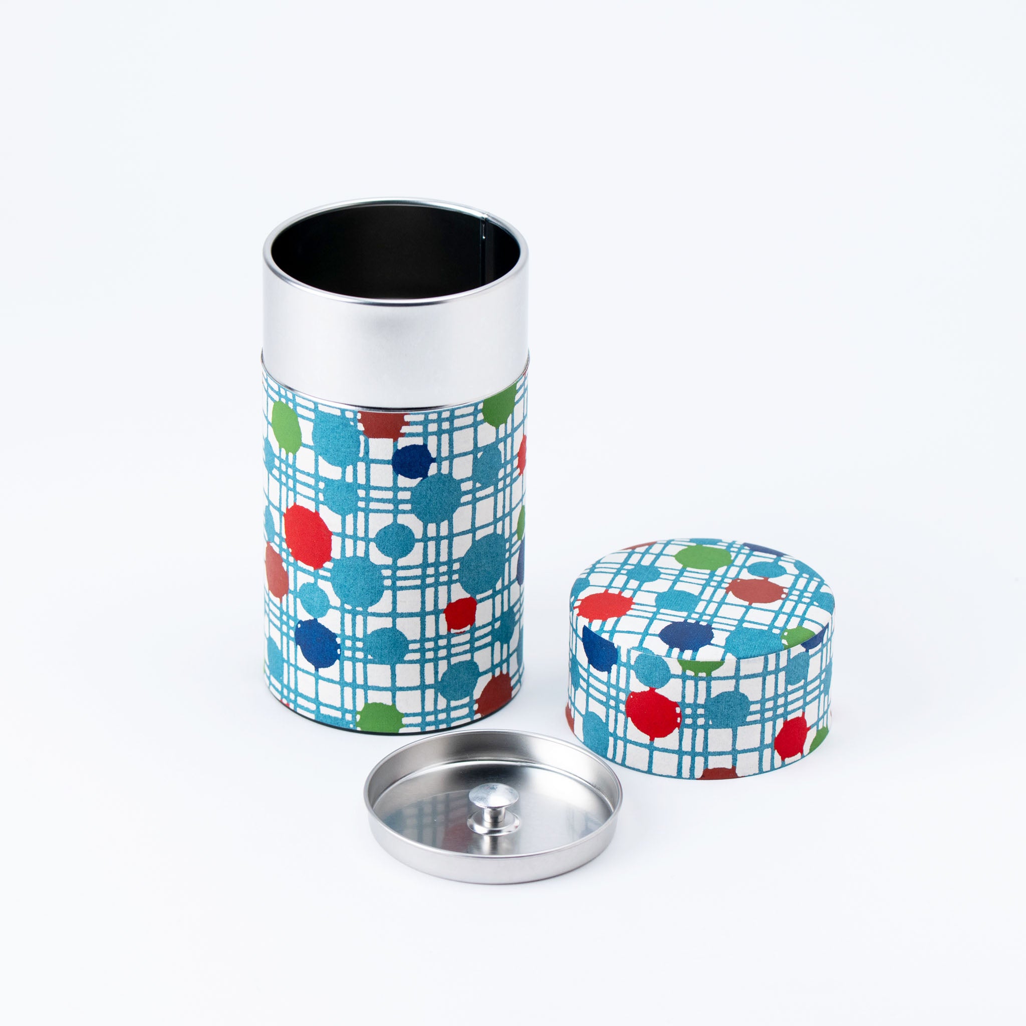 Cotowaku Colorful Grid Tea Canister