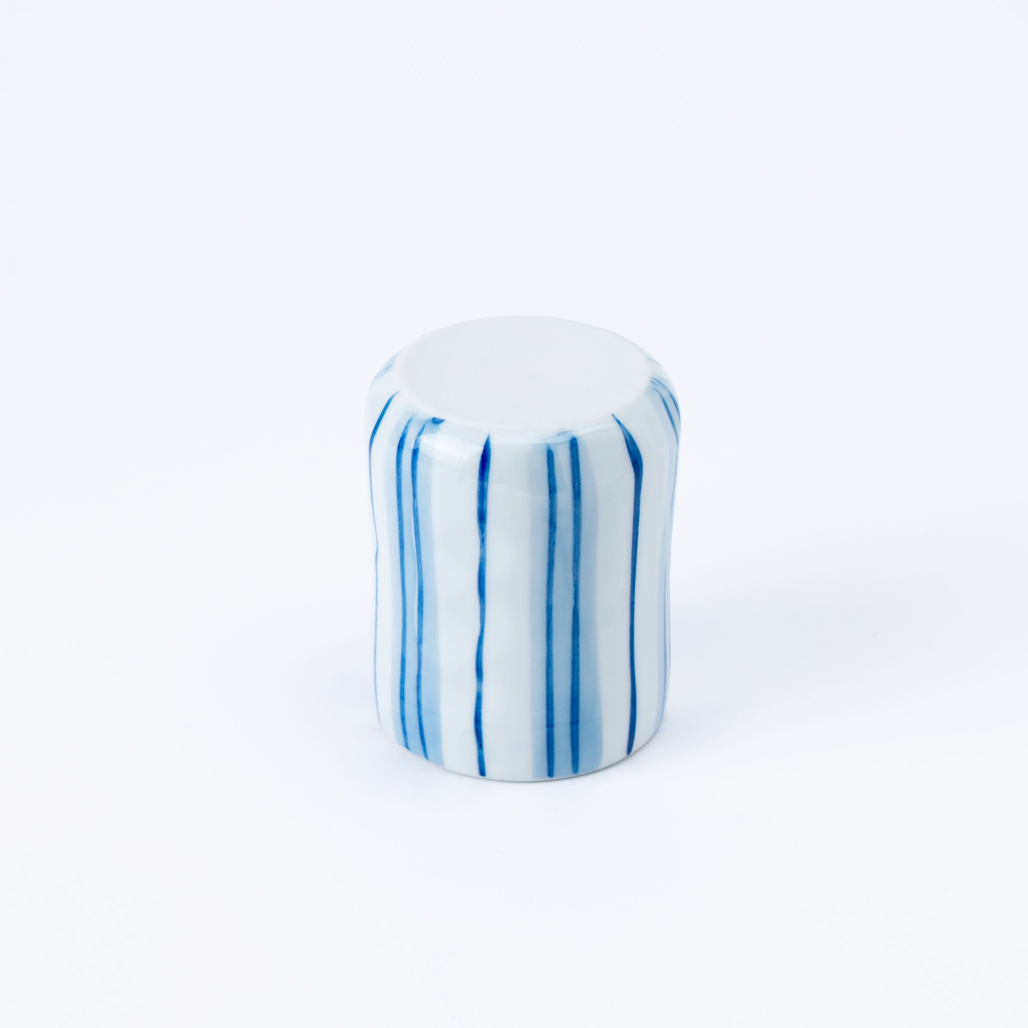Blue Vertical Lines Yunomi Teacup