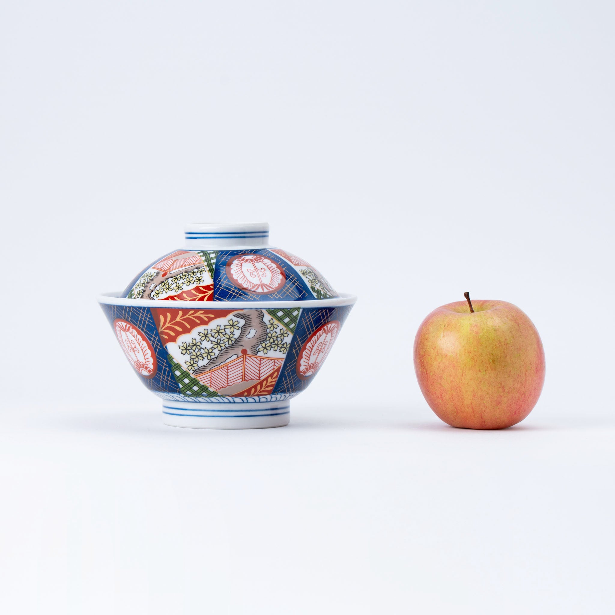 Traditional Red and Blue Motifs Bowl