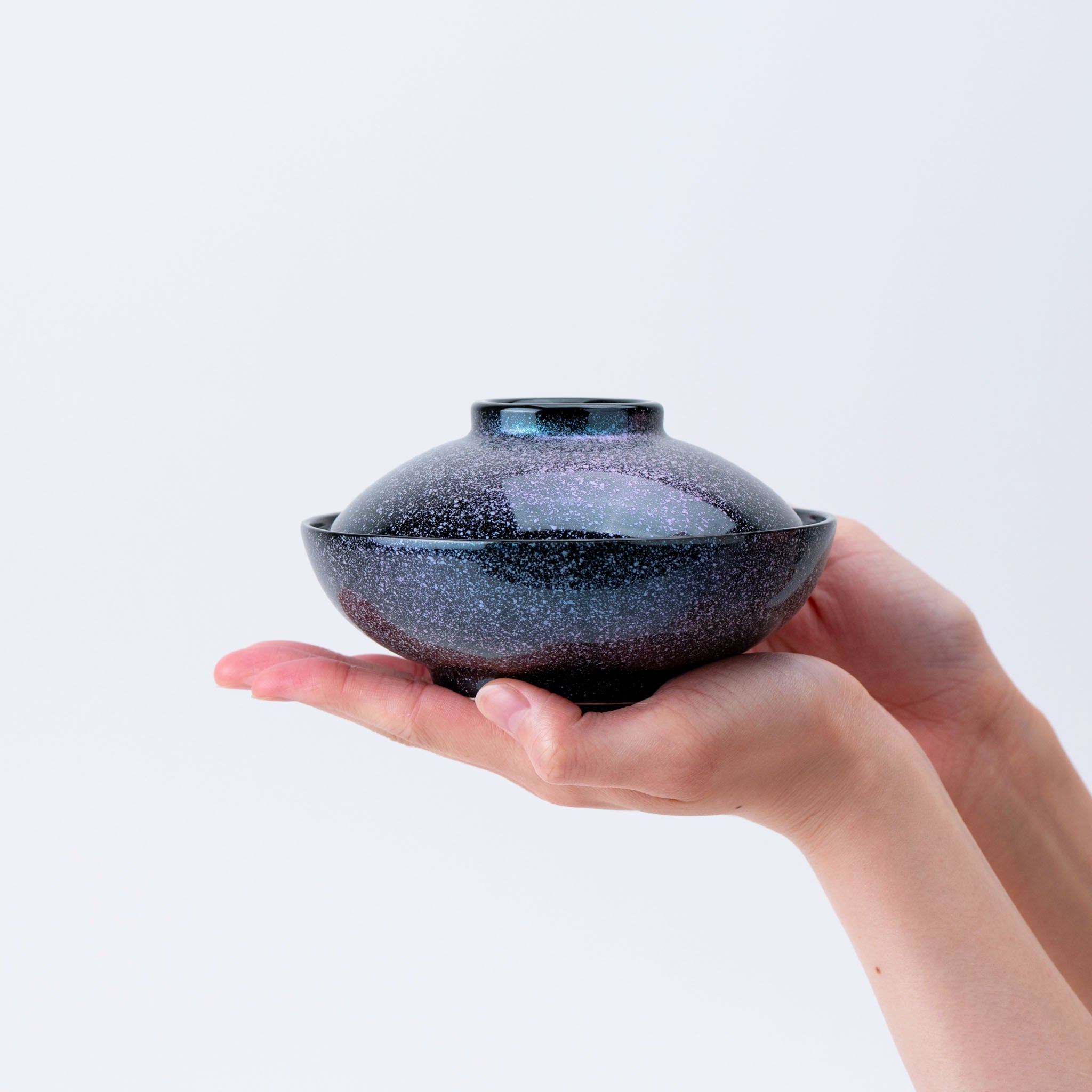 Galaxy Glaze Lidded Bowl