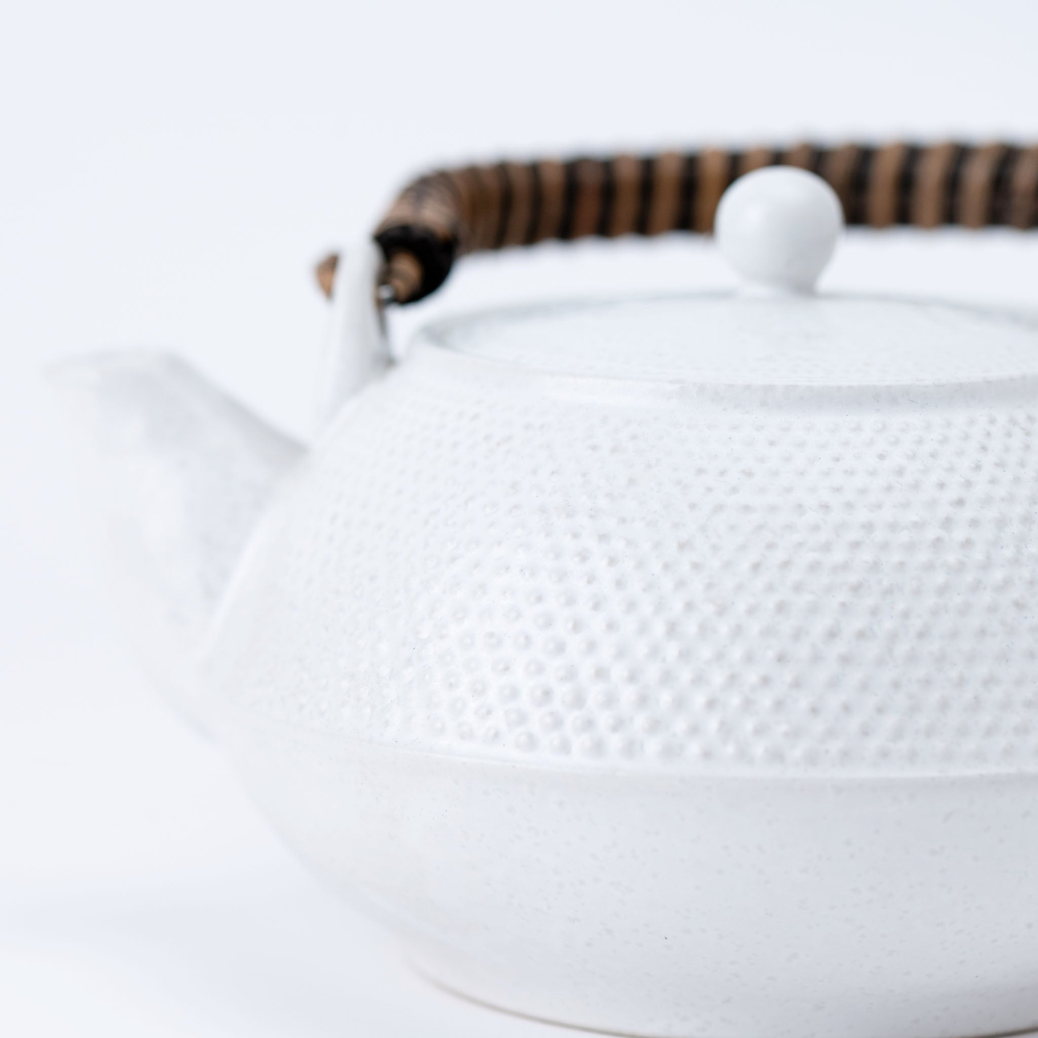 Nambu-style White Teapot (with Tea Strainer)