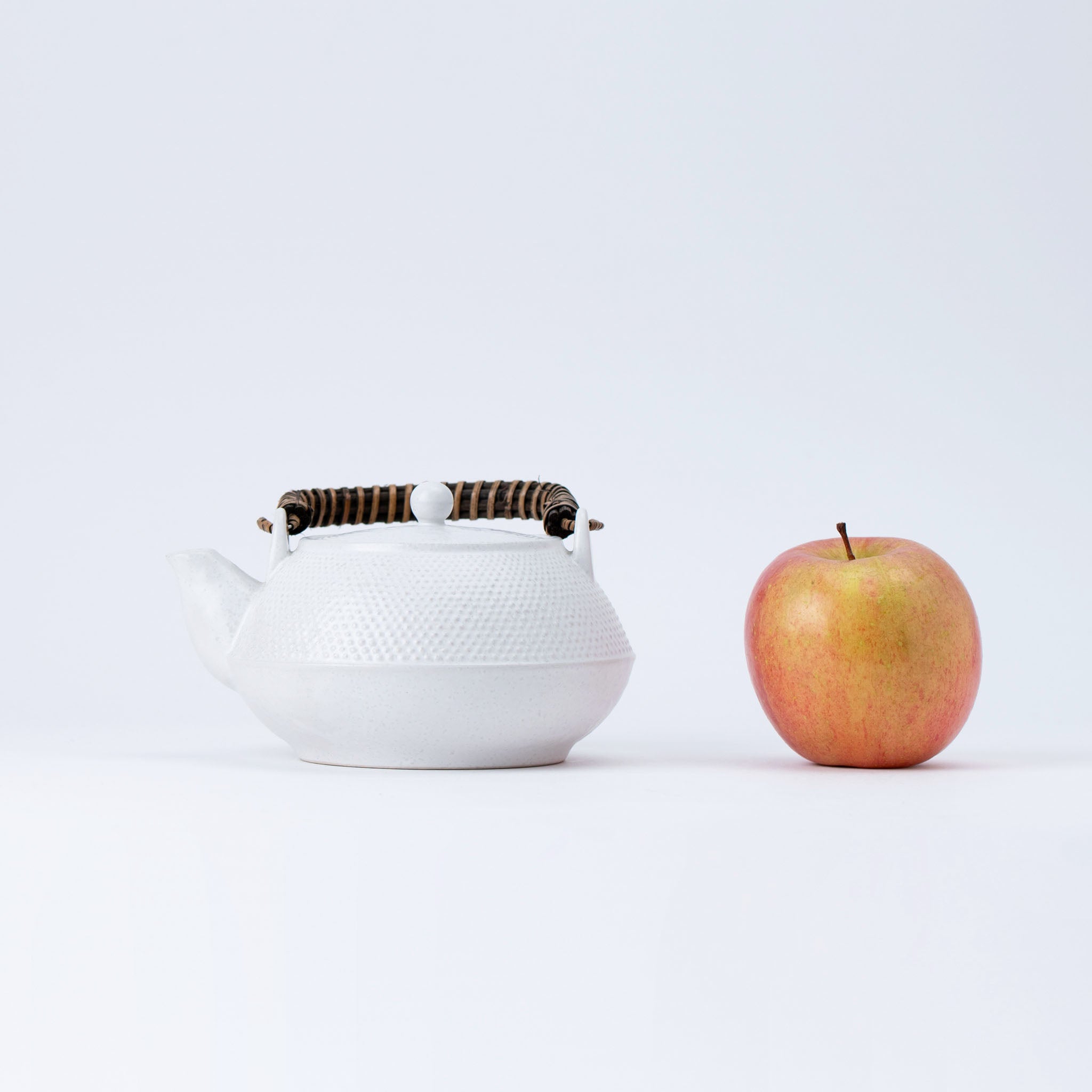 Nambu-style White Teapot (with Tea Strainer)