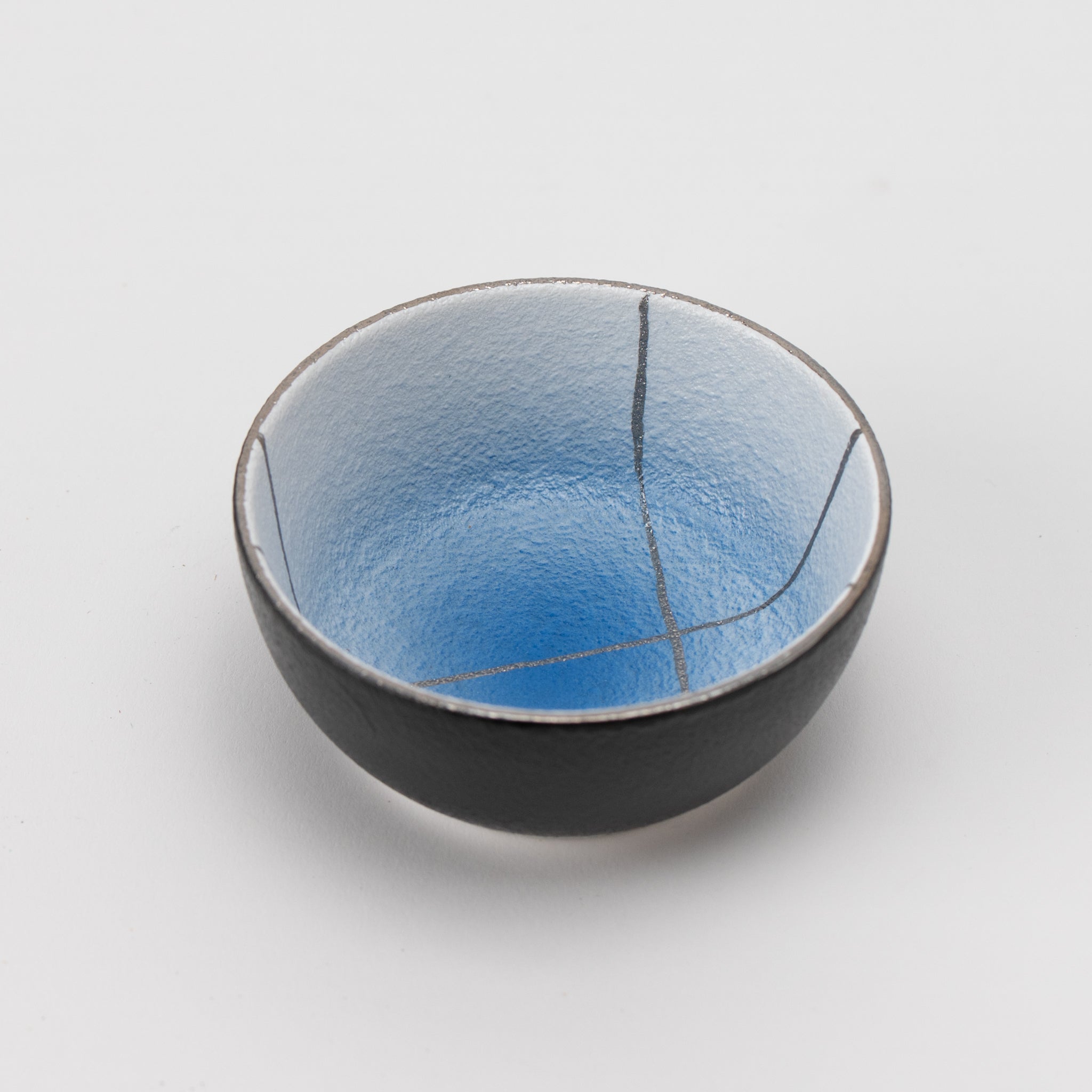 Cobalt Silver-Decorated Round Tonsui Bowl