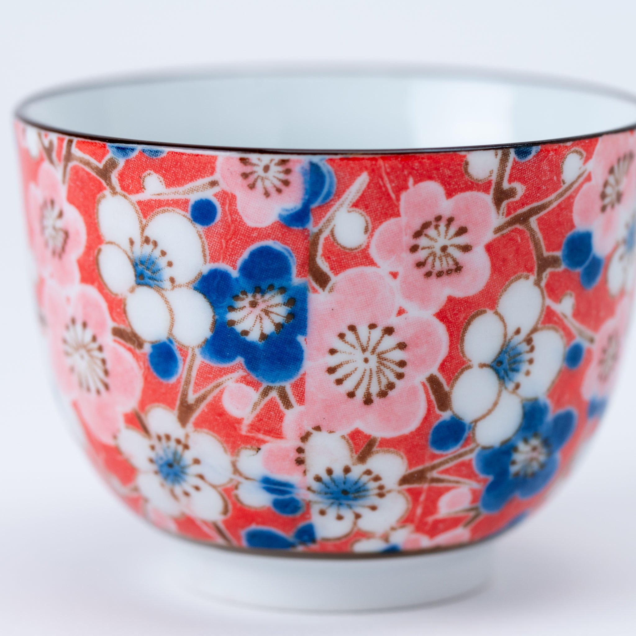 Handcrafted Japanese Ume Plum Blossom Kyusu Teapot & Yunomi Teacup Set